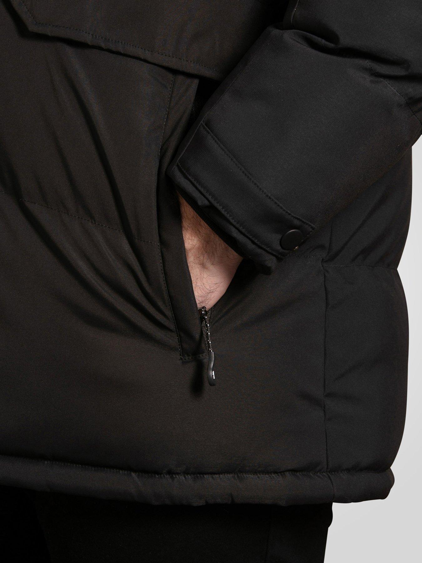 Image 6 of 7 of D555 Quilted Padded Jacket With Hood - Black