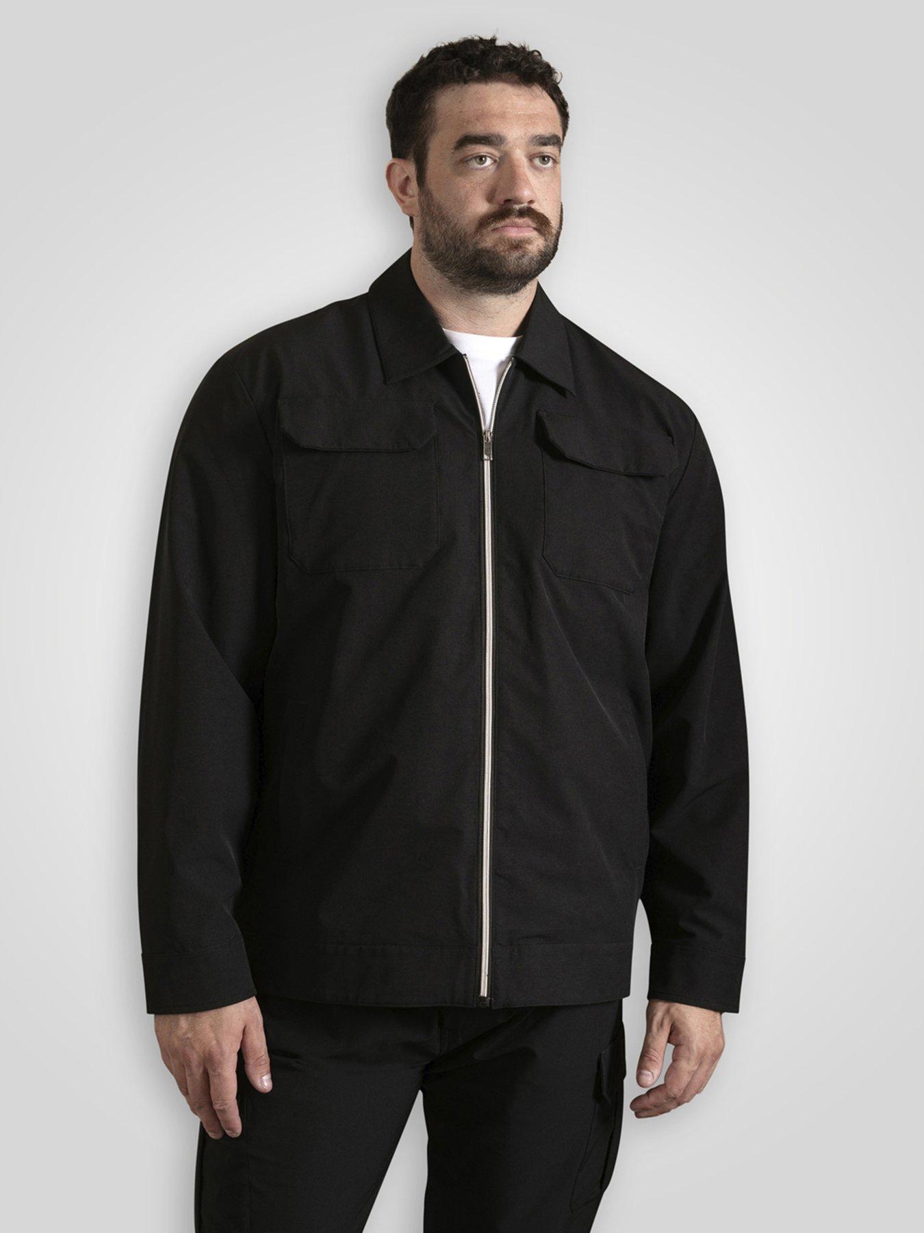 D555 Couture Stretch Zip Through Jacket - Black | Littlewoods