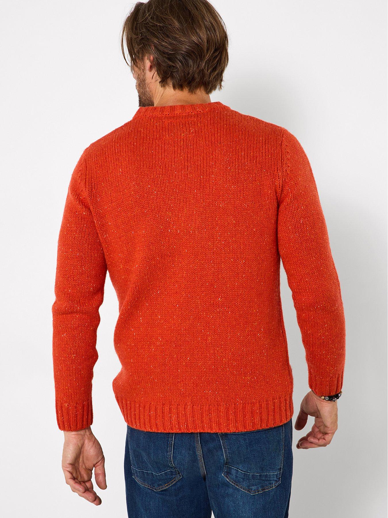  image of joe-browns-hit-the-harbour-cable-knitted-jumper-orange