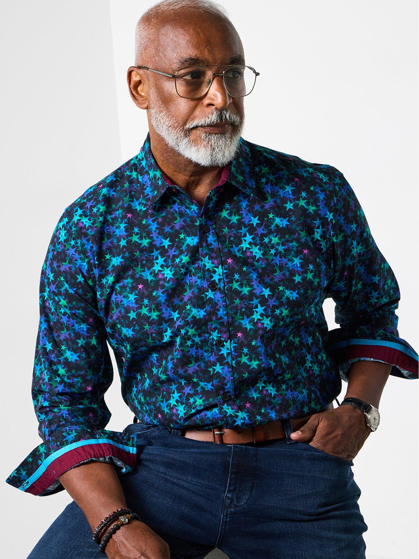 Image 1 of 6 of Joe Browns Bright Lights Star Long Sleeve Shirt - Green