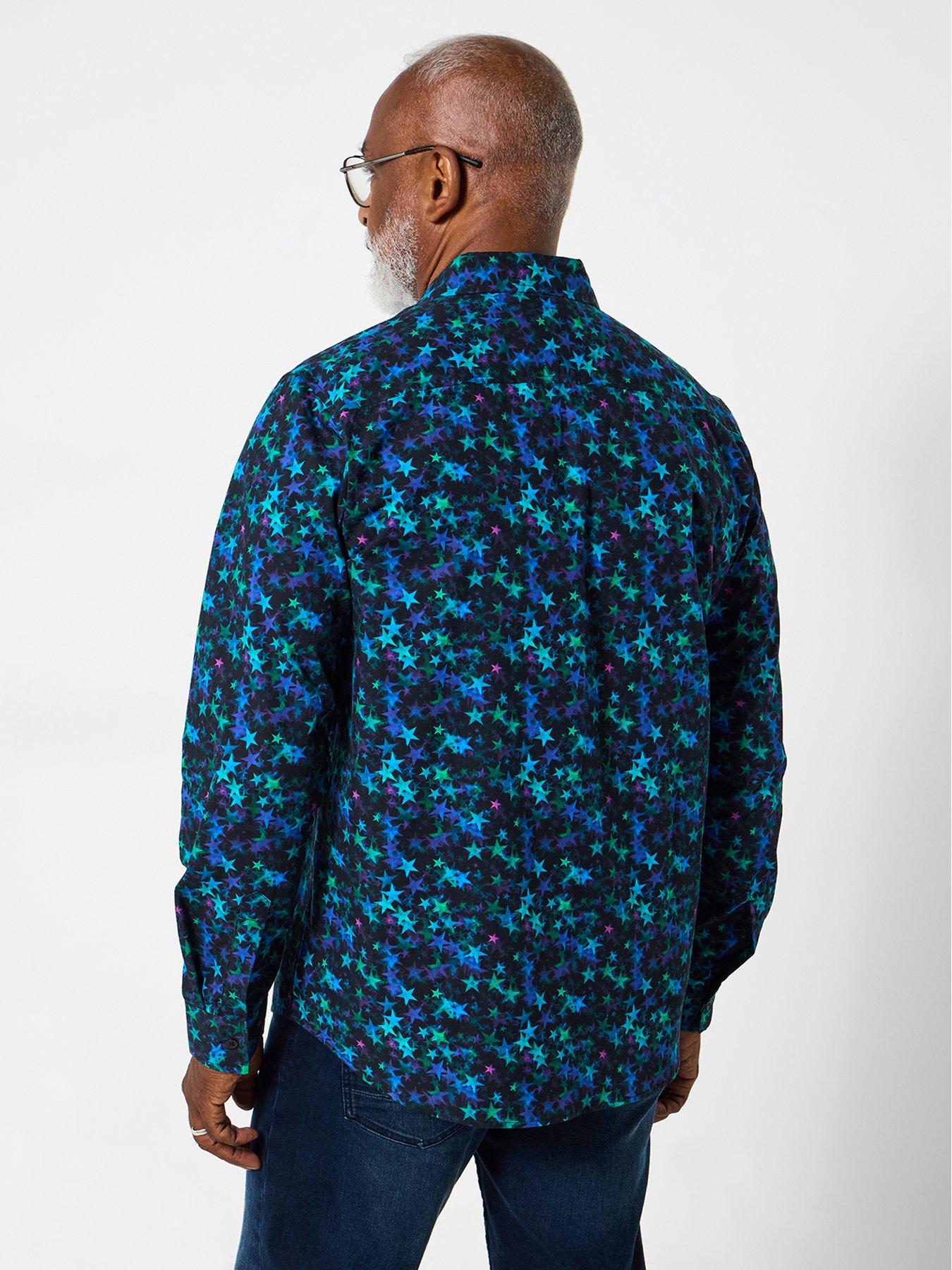  image of joe-browns-bright-lights-star-long-sleeve-shirt-green