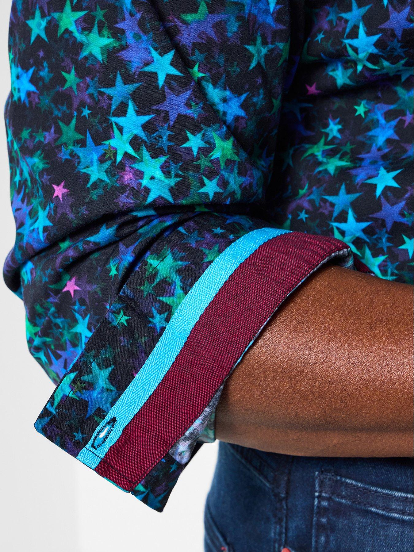  image of joe-browns-bright-lights-star-long-sleeve-shirt-green