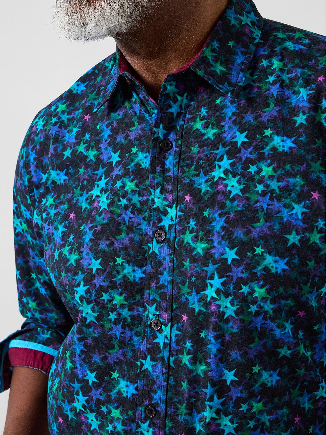  image of joe-browns-bright-lights-star-long-sleeve-shirt-green