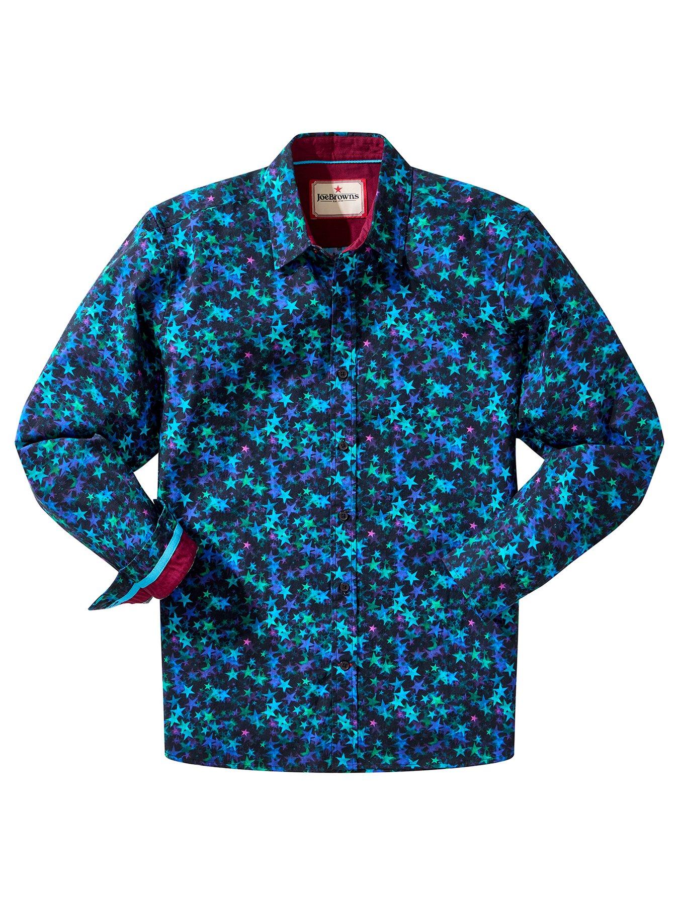  image of joe-browns-bright-lights-star-long-sleeve-shirt-green