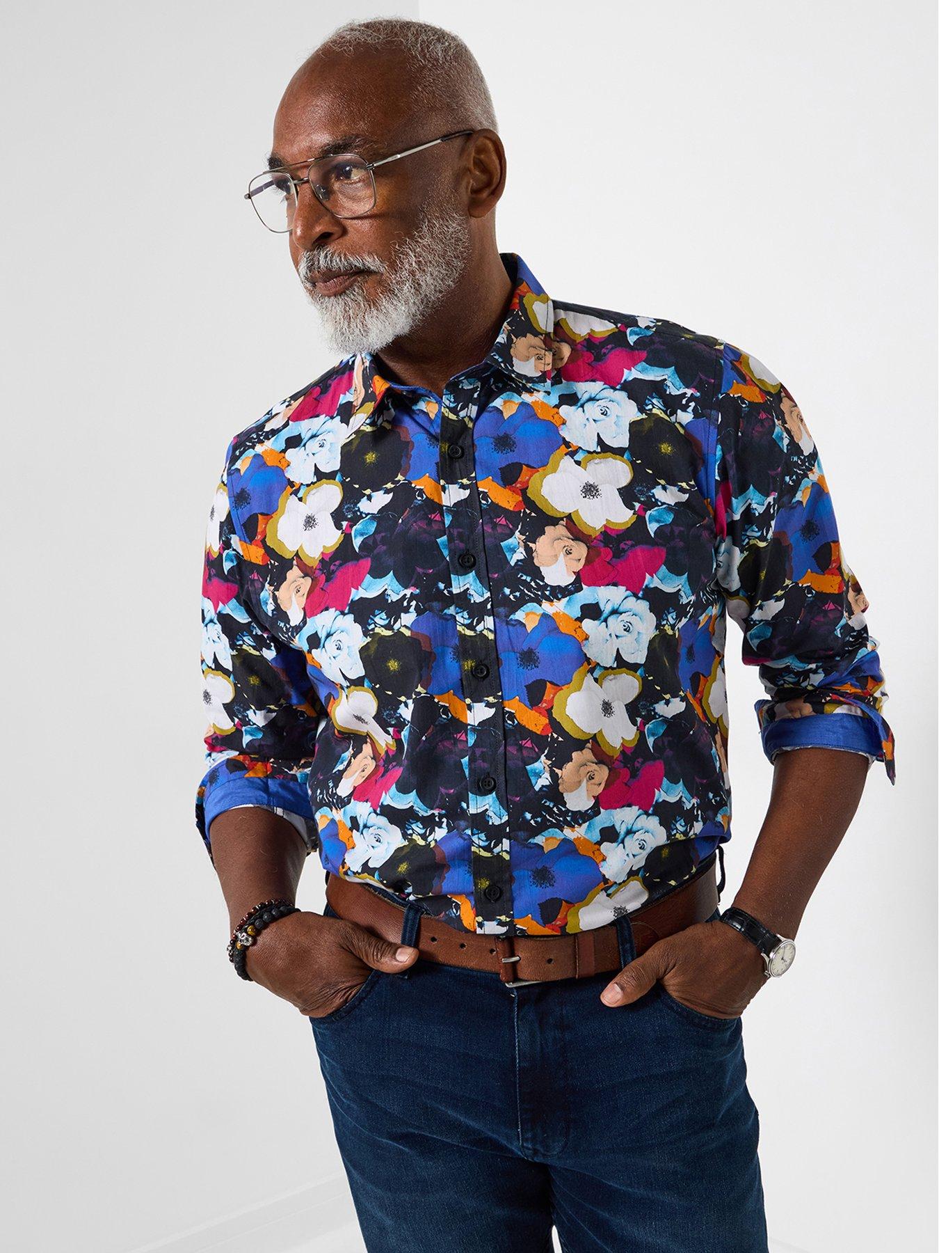  image of joe-browns-picture-perfect-long-sleeve-floral-shirt