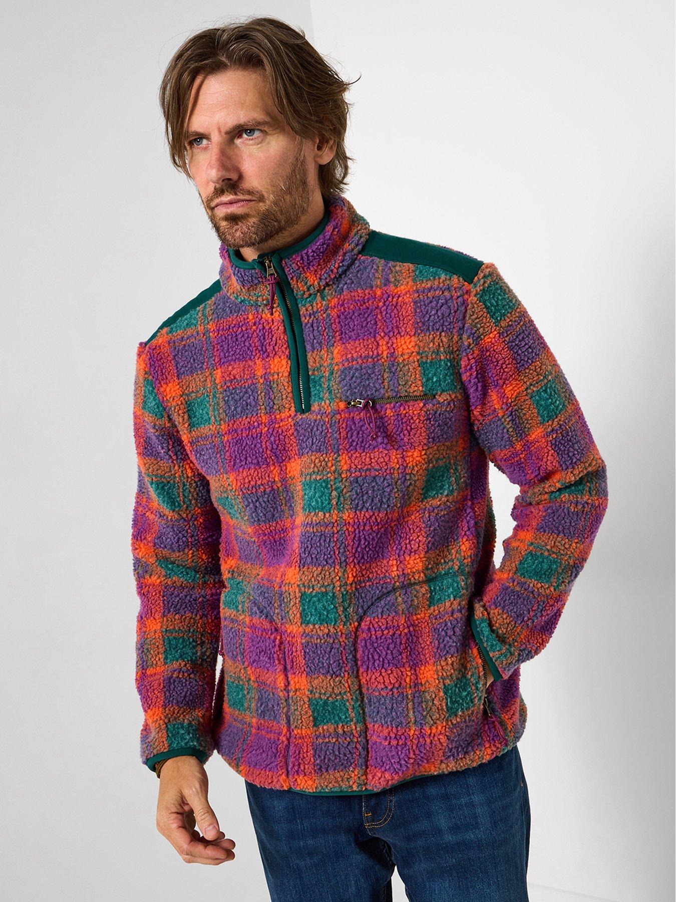 Image 1 of 5 of Joe Browns Brilliant Borg Check Funnel 1/4 Zip Sweat