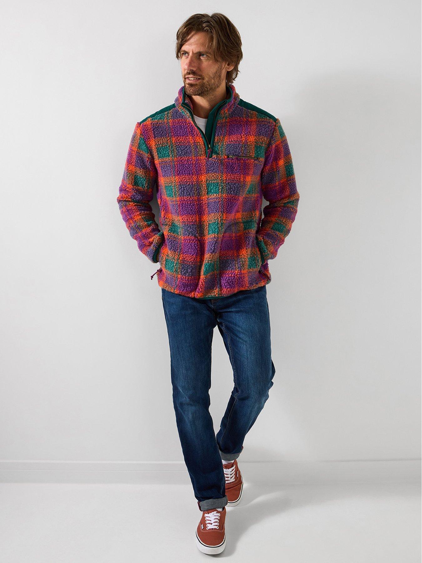 Image 3 of 5 of Joe Browns Brilliant Borg Check Funnel 1/4 Zip Sweat