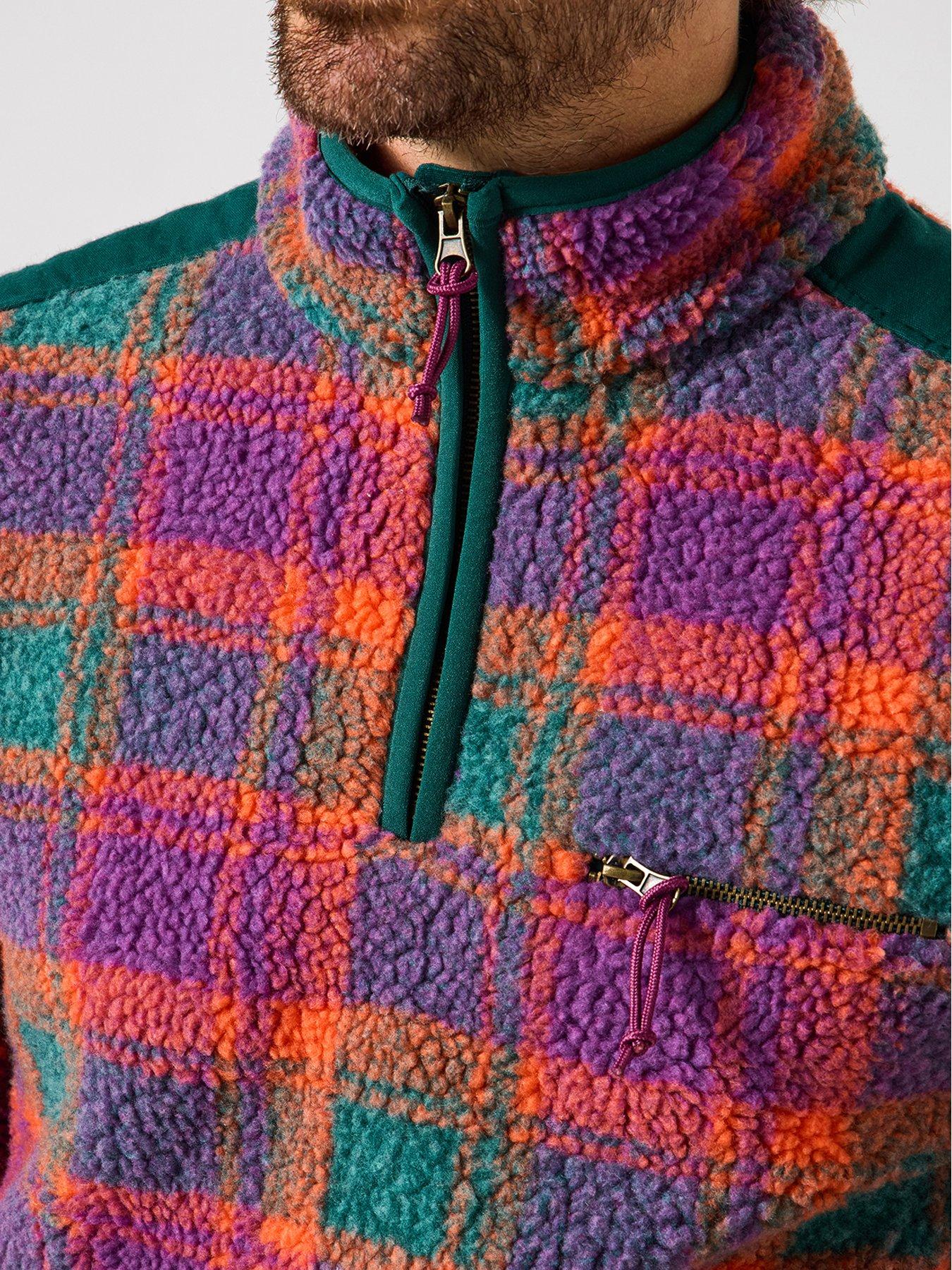 Image 4 of 5 of Joe Browns Brilliant Borg Check Funnel 1/4 Zip Sweat