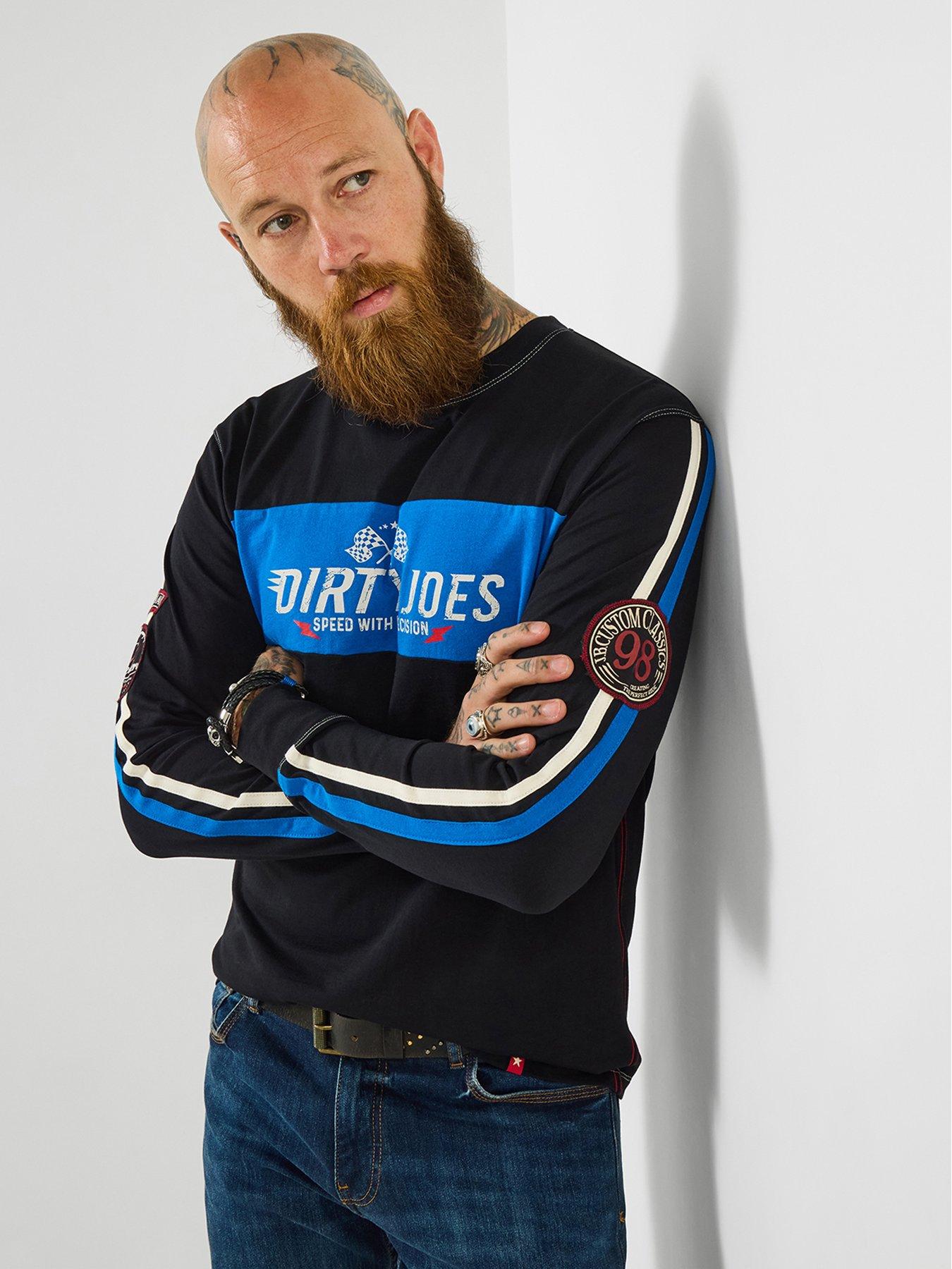  image of joe-browns-hit-the-track-longsleeve-zip-sweat-black