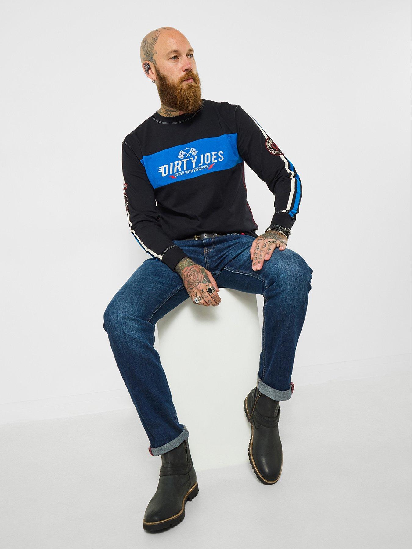  image of joe-browns-hit-the-track-longsleeve-zip-sweat-black