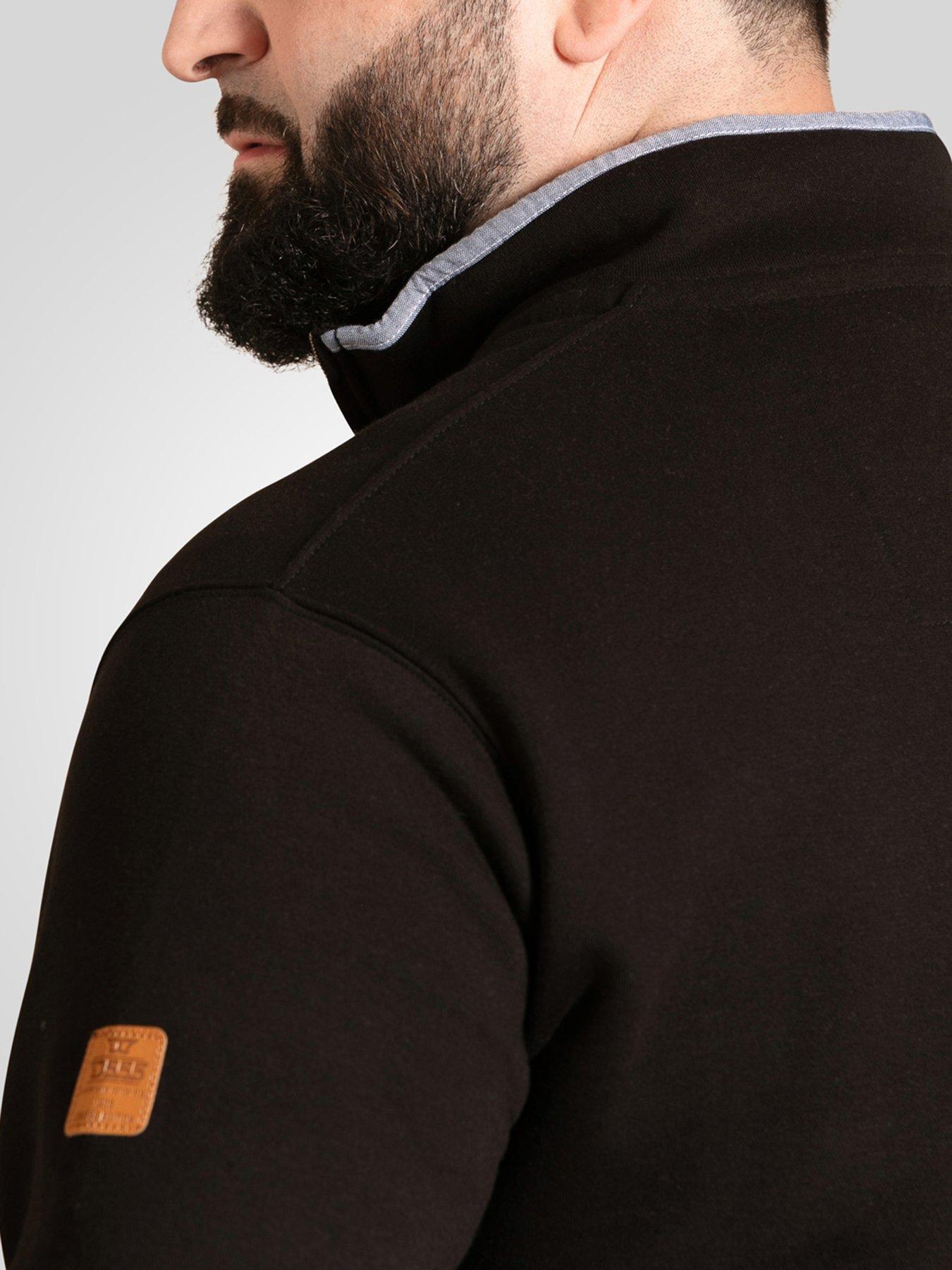  image of d555-14-zip-through-sweatshirt-black