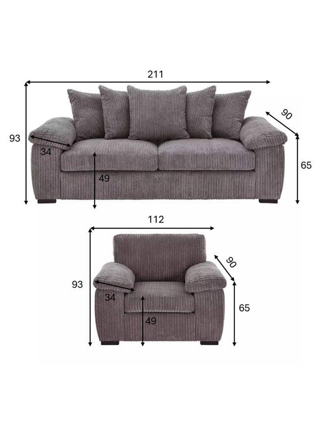 Image 6 of 7 of The Very Collection Amalfi Scatter Back 3&nbsp;Seater Sofa&nbsp;+ Armchair - Charcoal - (Buy &amp; SAVE!)