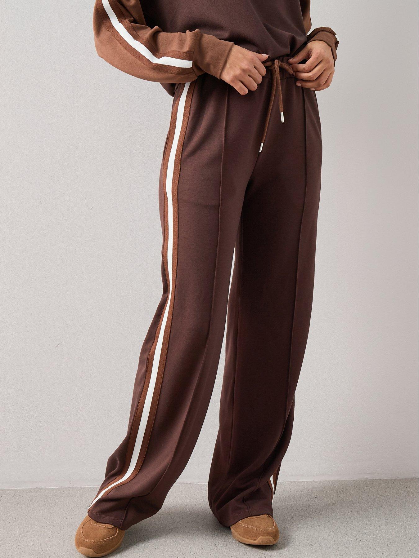 The Very Collection Soft Touch Side Stripe Wide Leg Jogger