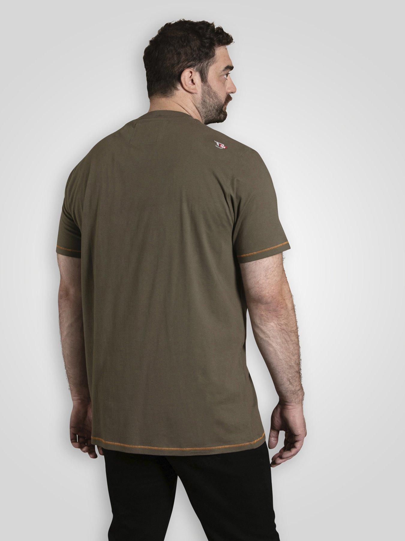  image of d555-gorilla-playing-drums-printed-crew-neck-t-shirt-green