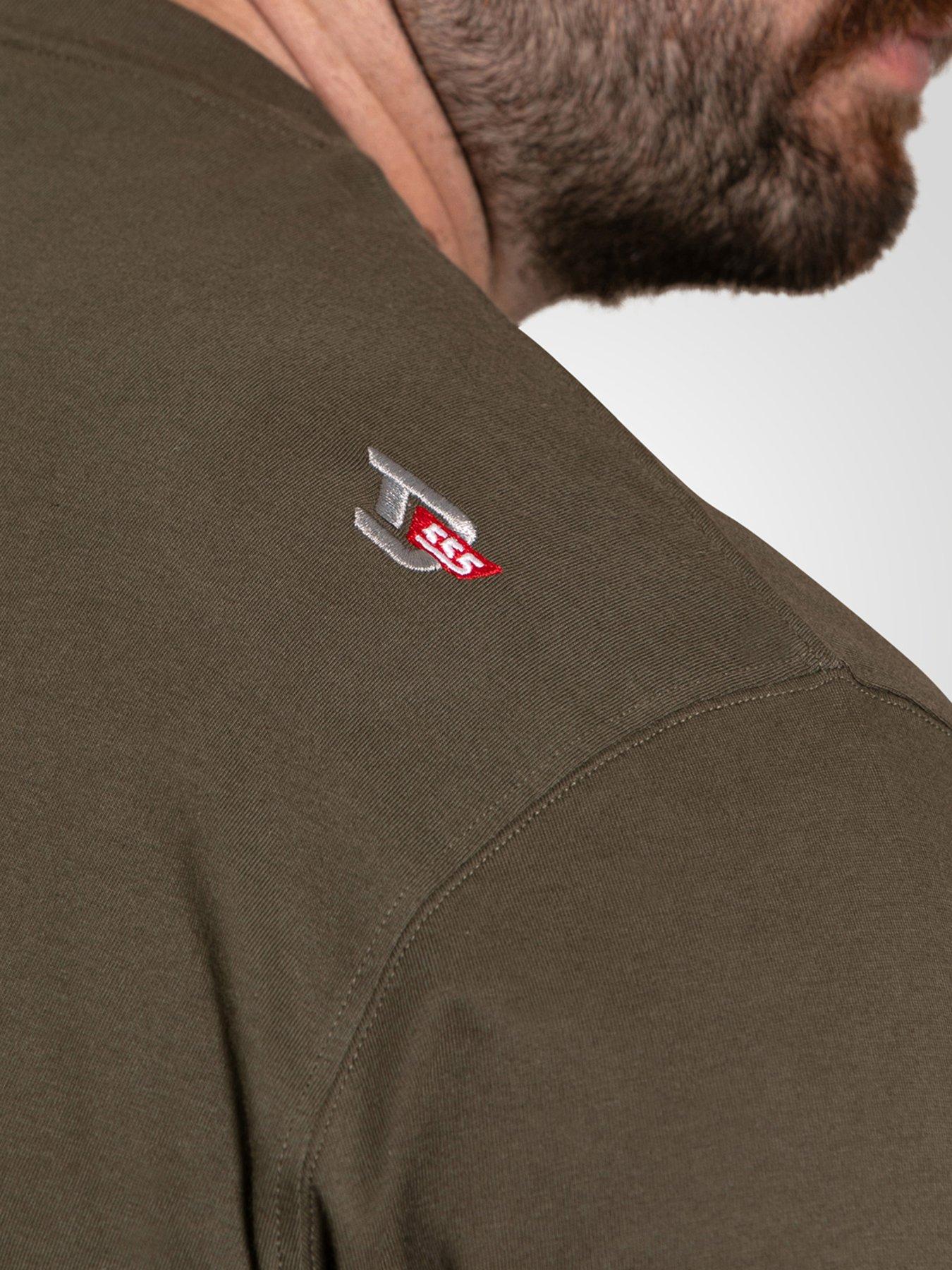  image of d555-gorilla-playing-drums-printed-crew-neck-t-shirt-green