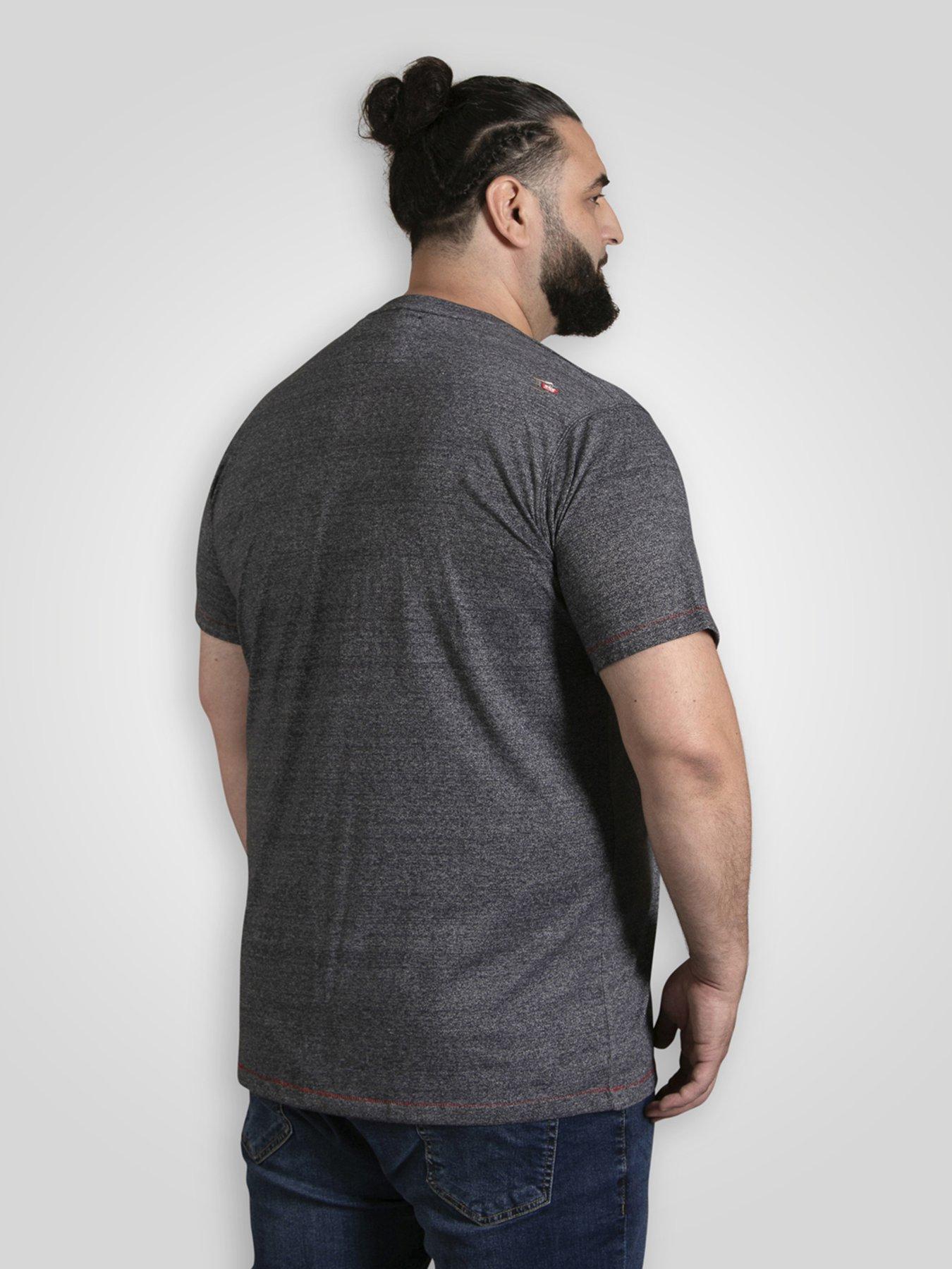  image of d555-skulls-with-coloured-drips-printed-crew-neck-t-shirt-navy