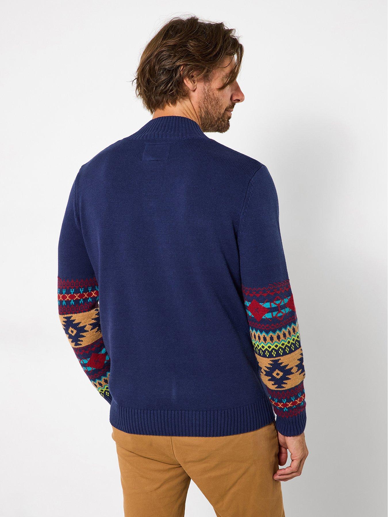  image of joe-browns-carefree-customised-funnel-14-zip-sweat-blue