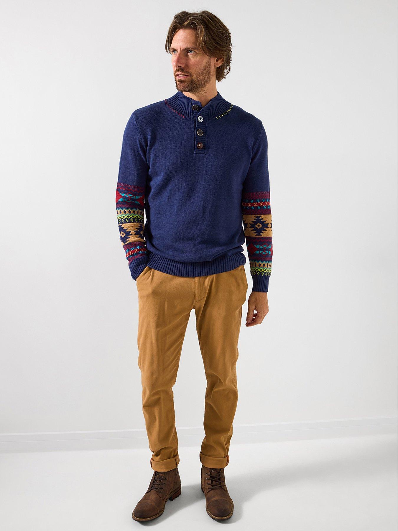  image of joe-browns-carefree-customised-funnel-14-zip-sweat-blue