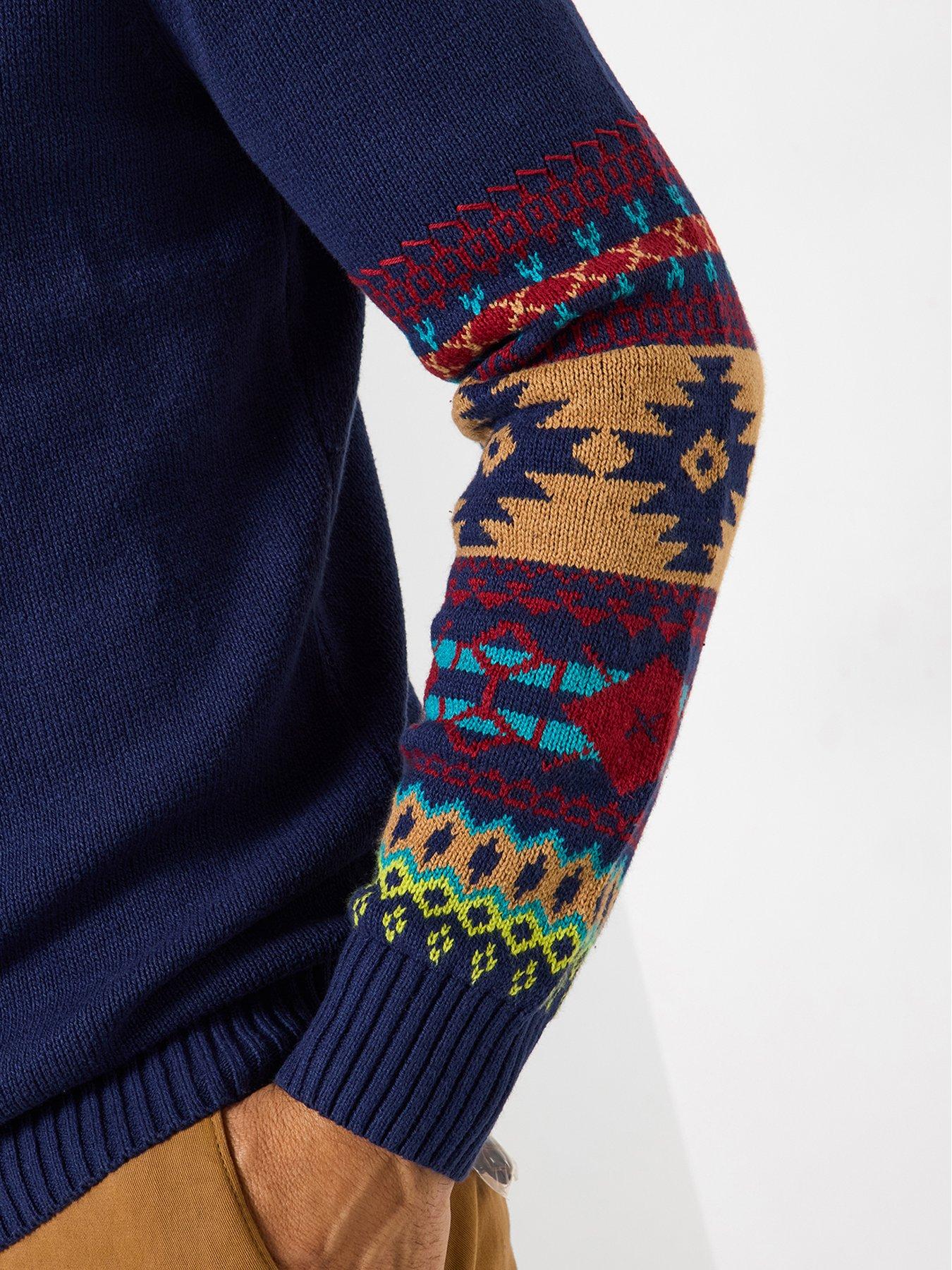  image of joe-browns-carefree-customised-funnel-14-zip-sweat-blue