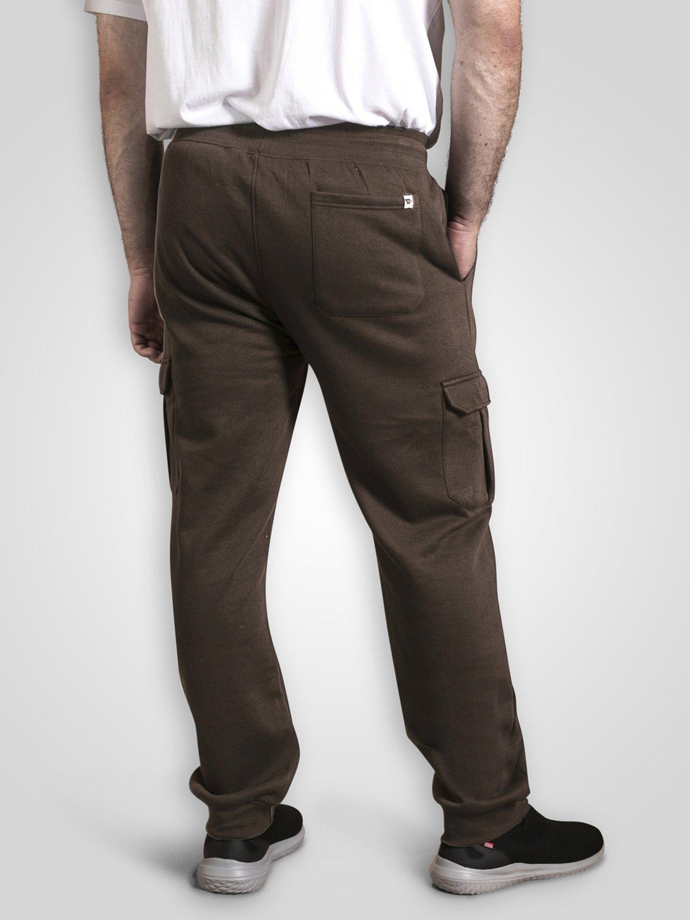  image of d555-khaki-cargo-pocket-joggers-with-ribbed-cuffs-green