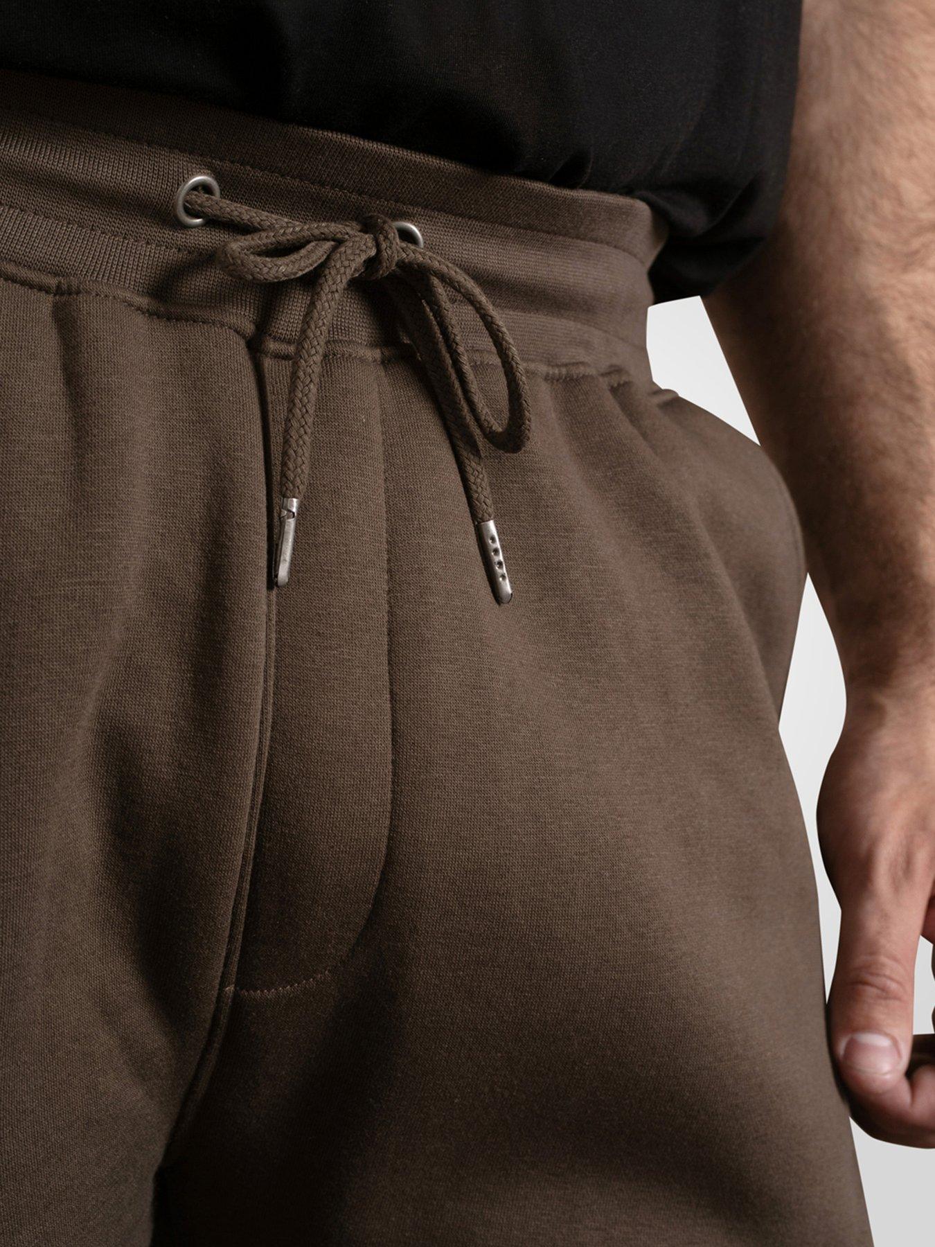  image of d555-khaki-cargo-pocket-joggers-with-ribbed-cuffs-green