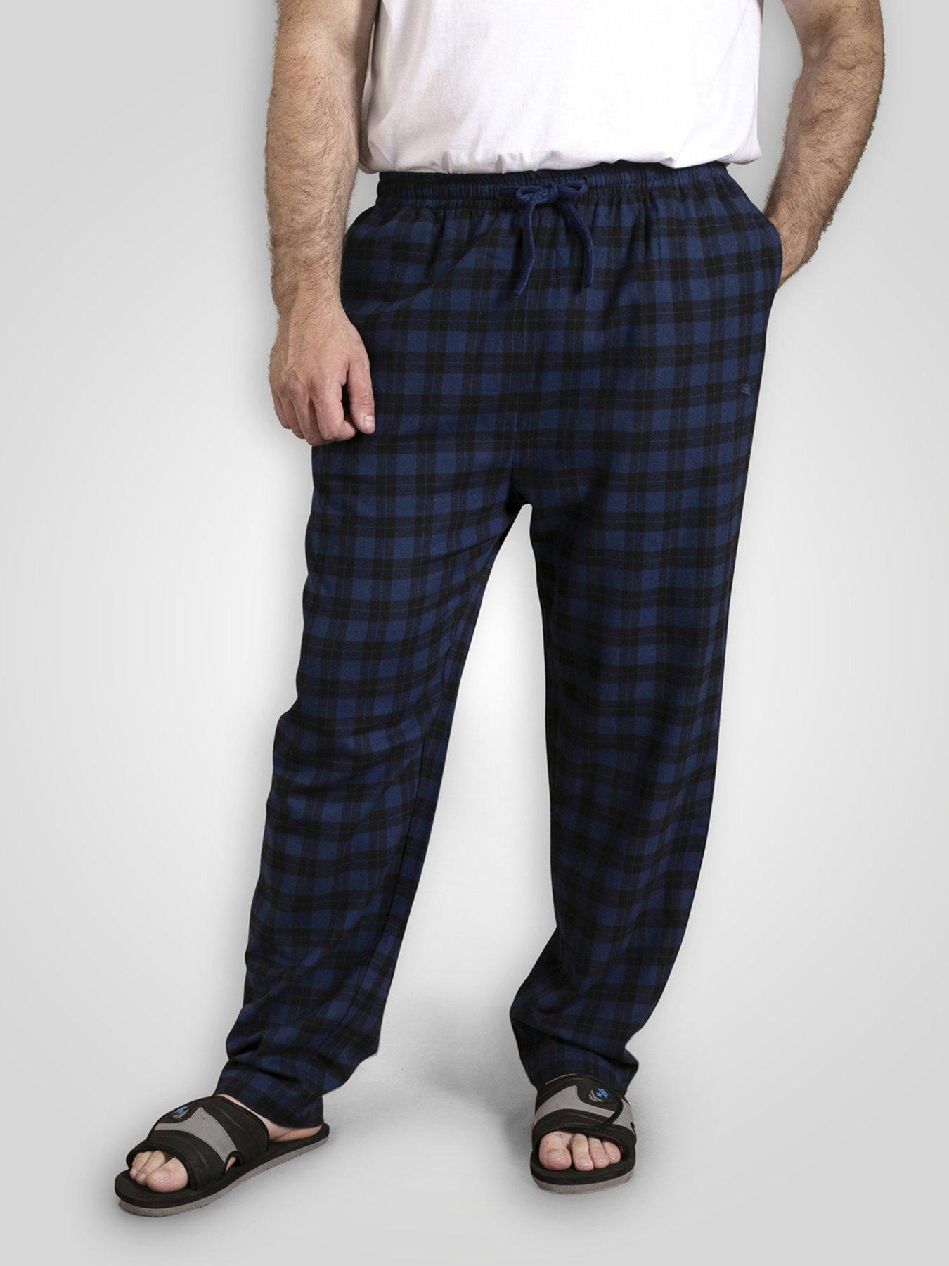  image of d555-check-loungewear-pants-navy