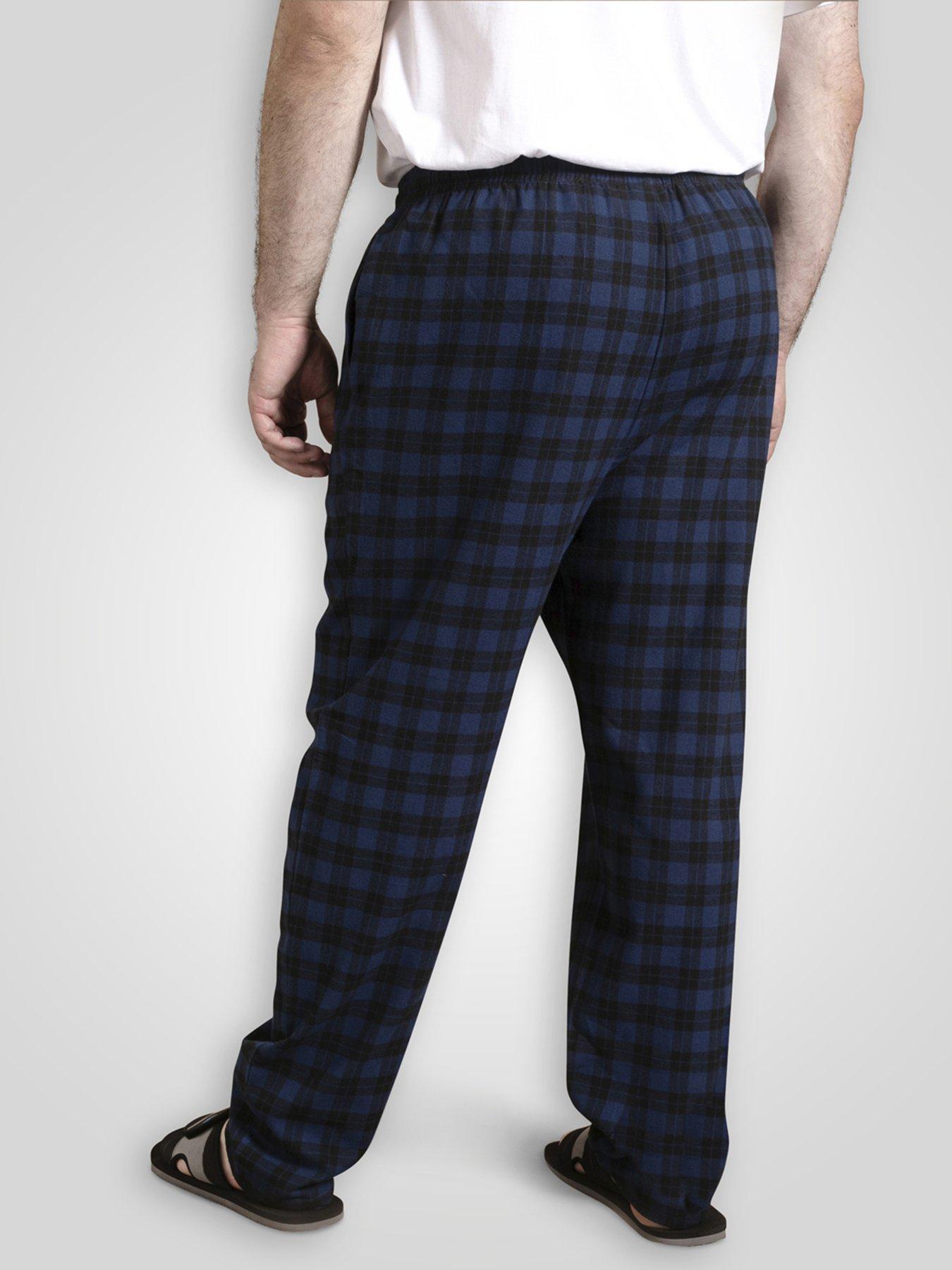  image of d555-check-loungewear-pants-navy