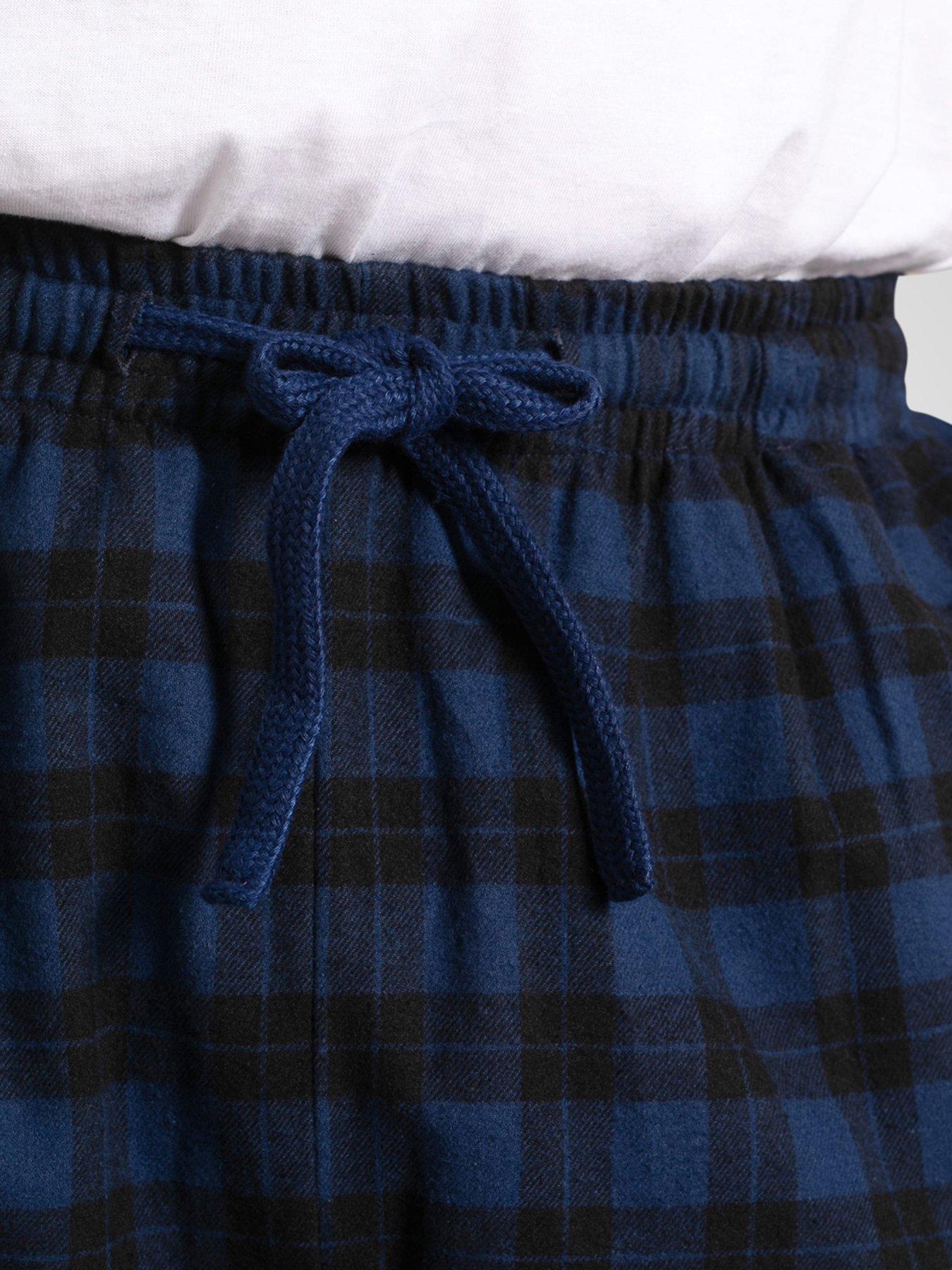  image of d555-check-loungewear-pants-navy