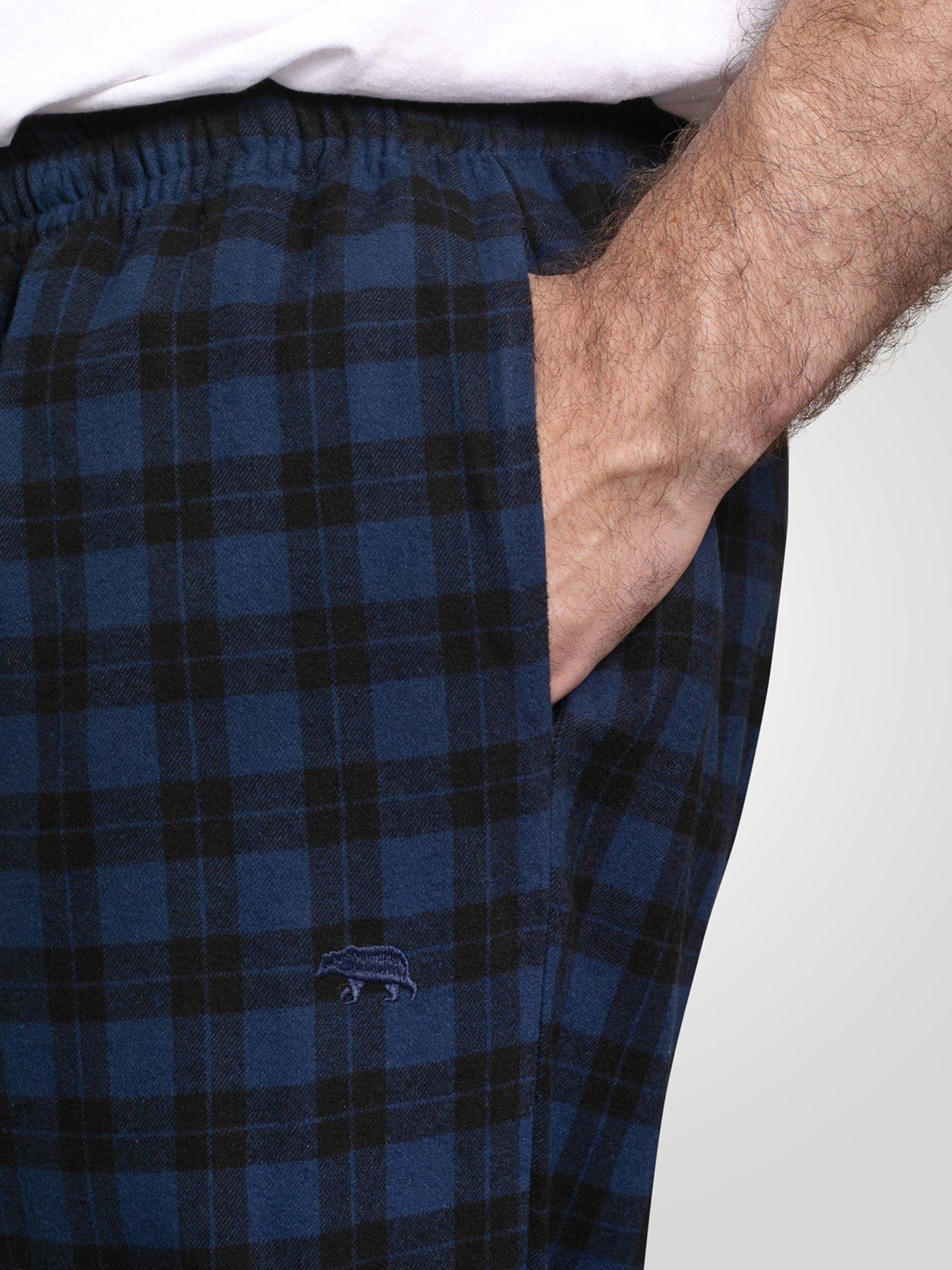  image of d555-check-loungewear-pants-navy
