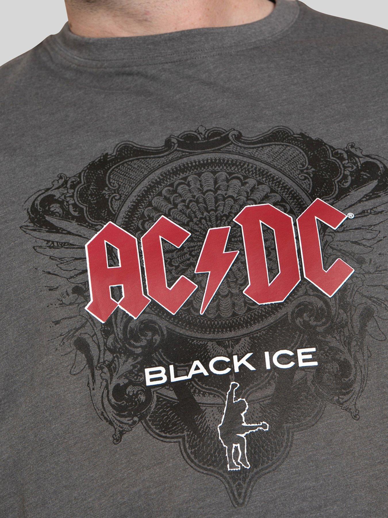  image of d555-official-acdc-black-ice-printed-crew-neck-t-shirt-grey