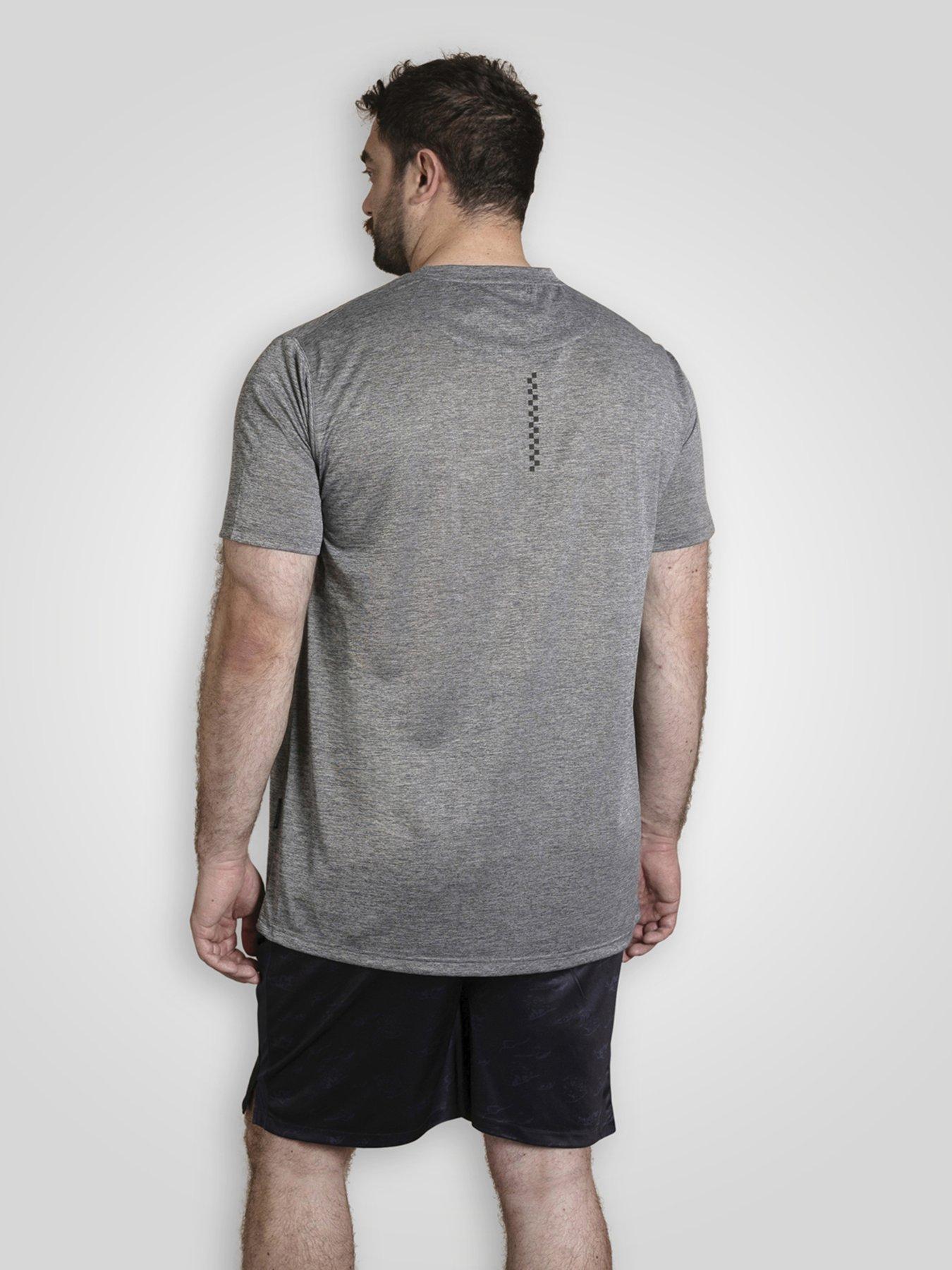 Image 2 of 6 of D555 Dry Wear Light Weight Peach Finished Poly Crew Neck T-Shirt - Grey