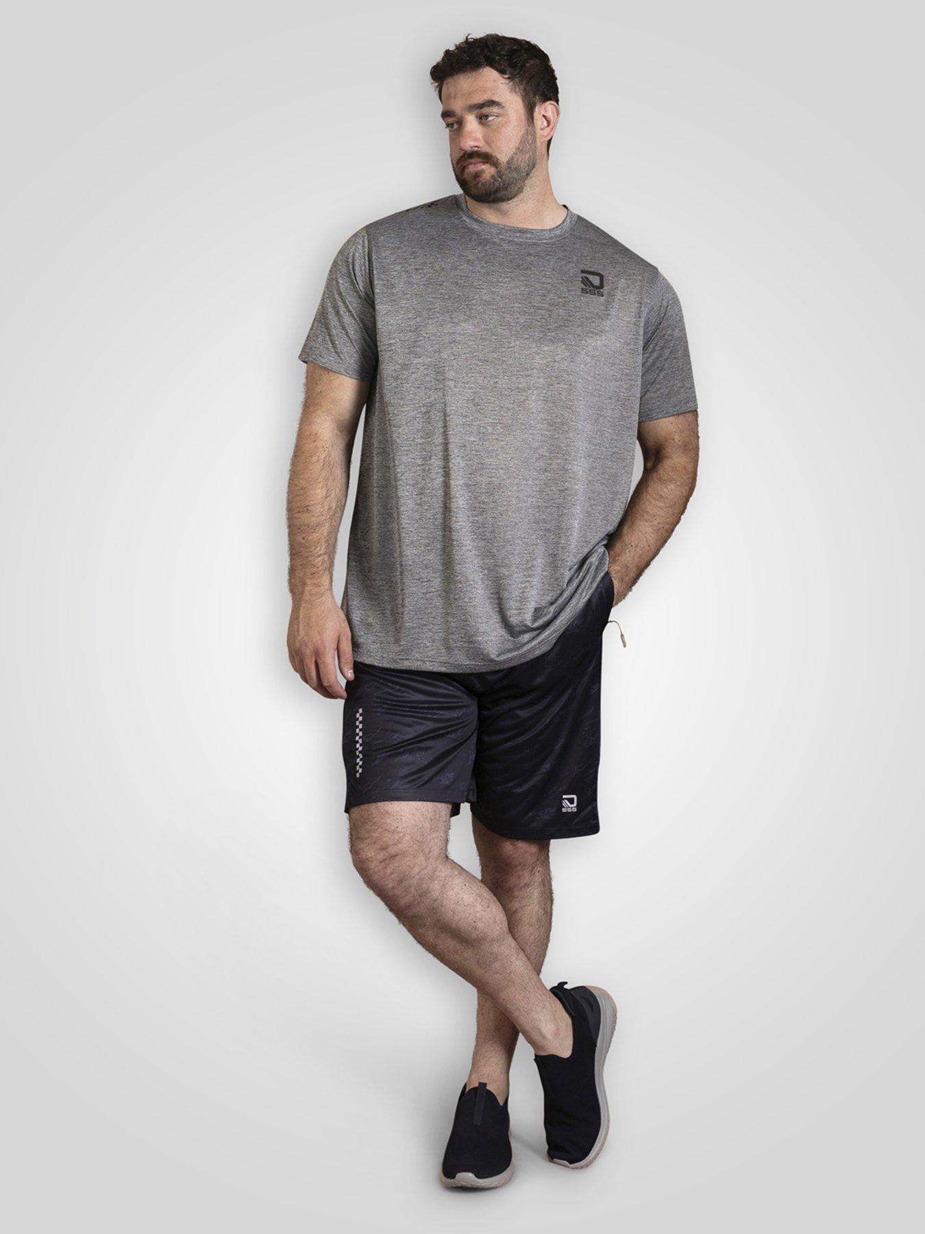 Image 3 of 6 of D555 Dry Wear Light Weight Peach Finished Poly Crew Neck T-Shirt - Grey