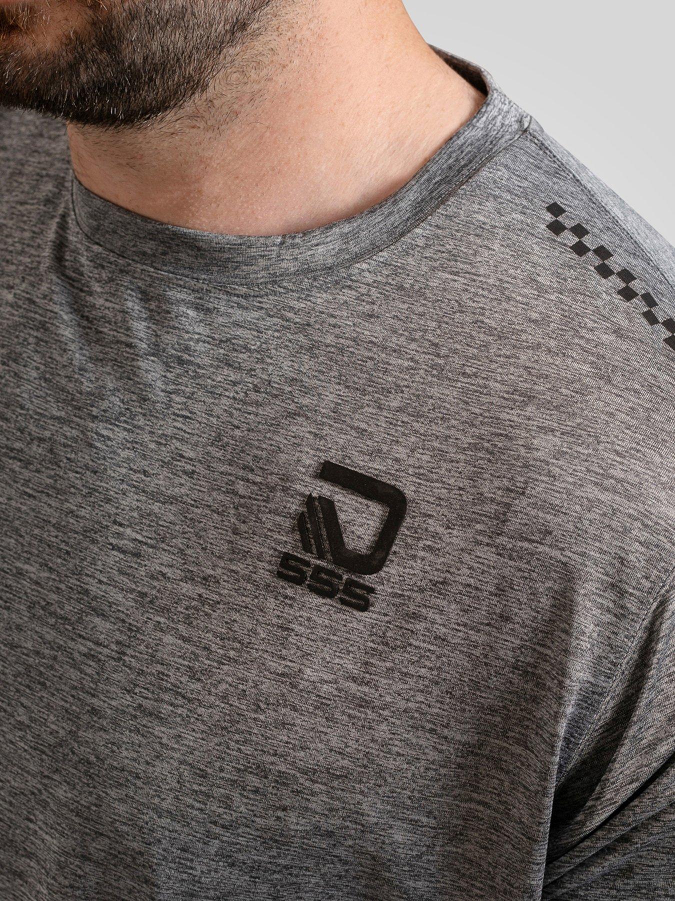 Image 5 of 6 of D555 Dry Wear Light Weight Peach Finished Poly Crew Neck T-Shirt - Grey