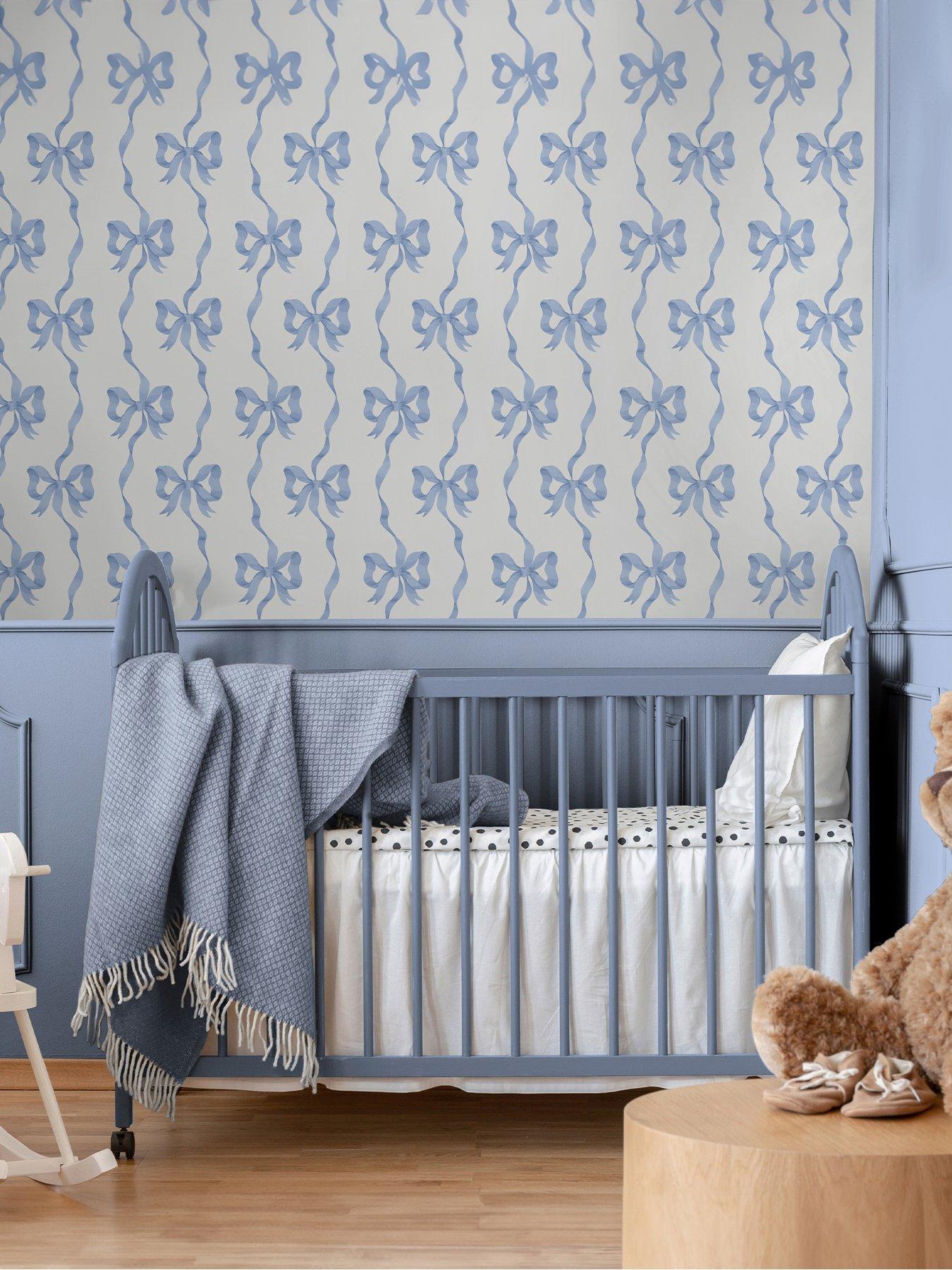  image of cath-kidston-ribbon-bow-blue-wallpaper