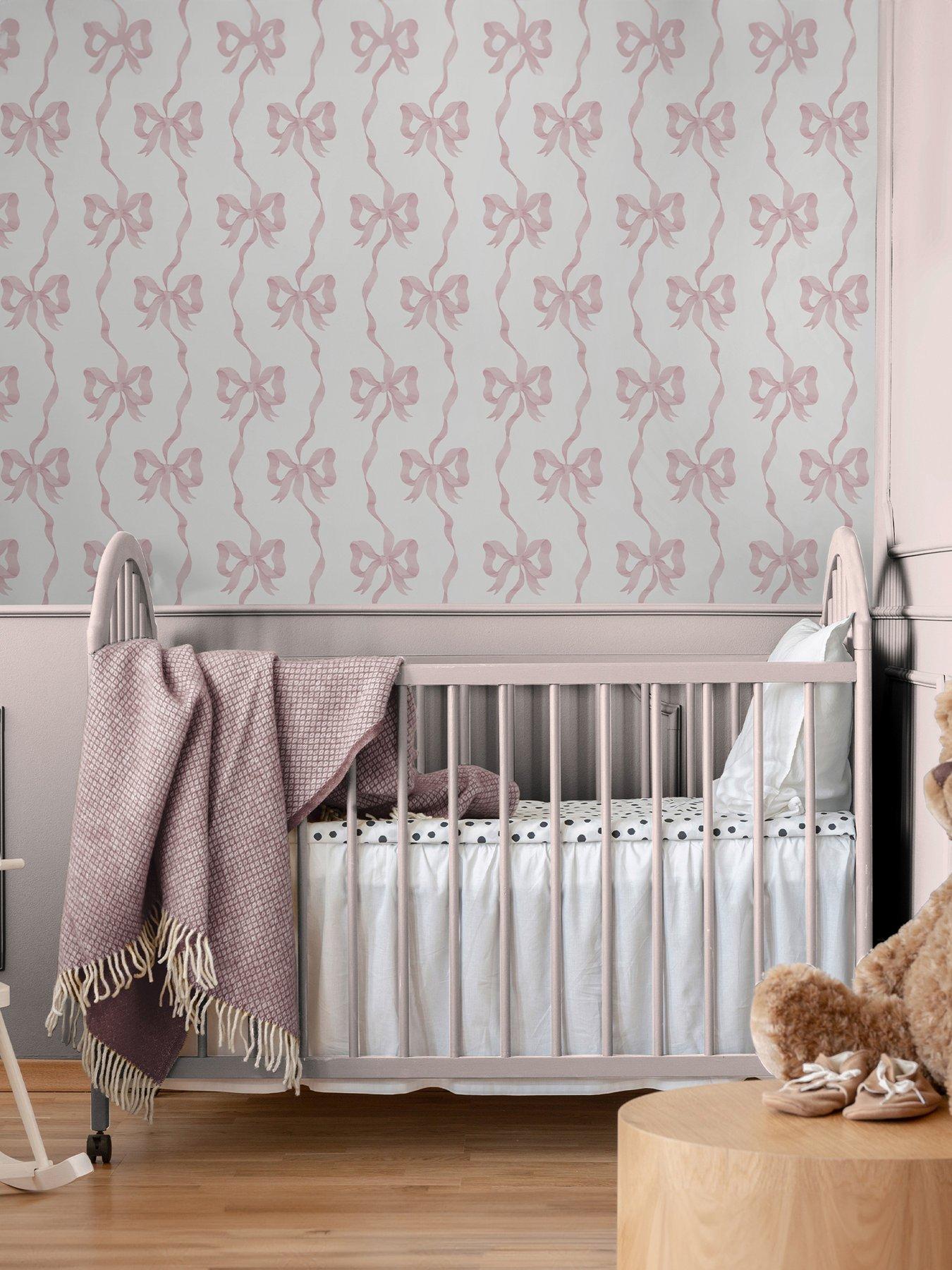 Cath Kidston Ribbon Bow Pink Wallpaper