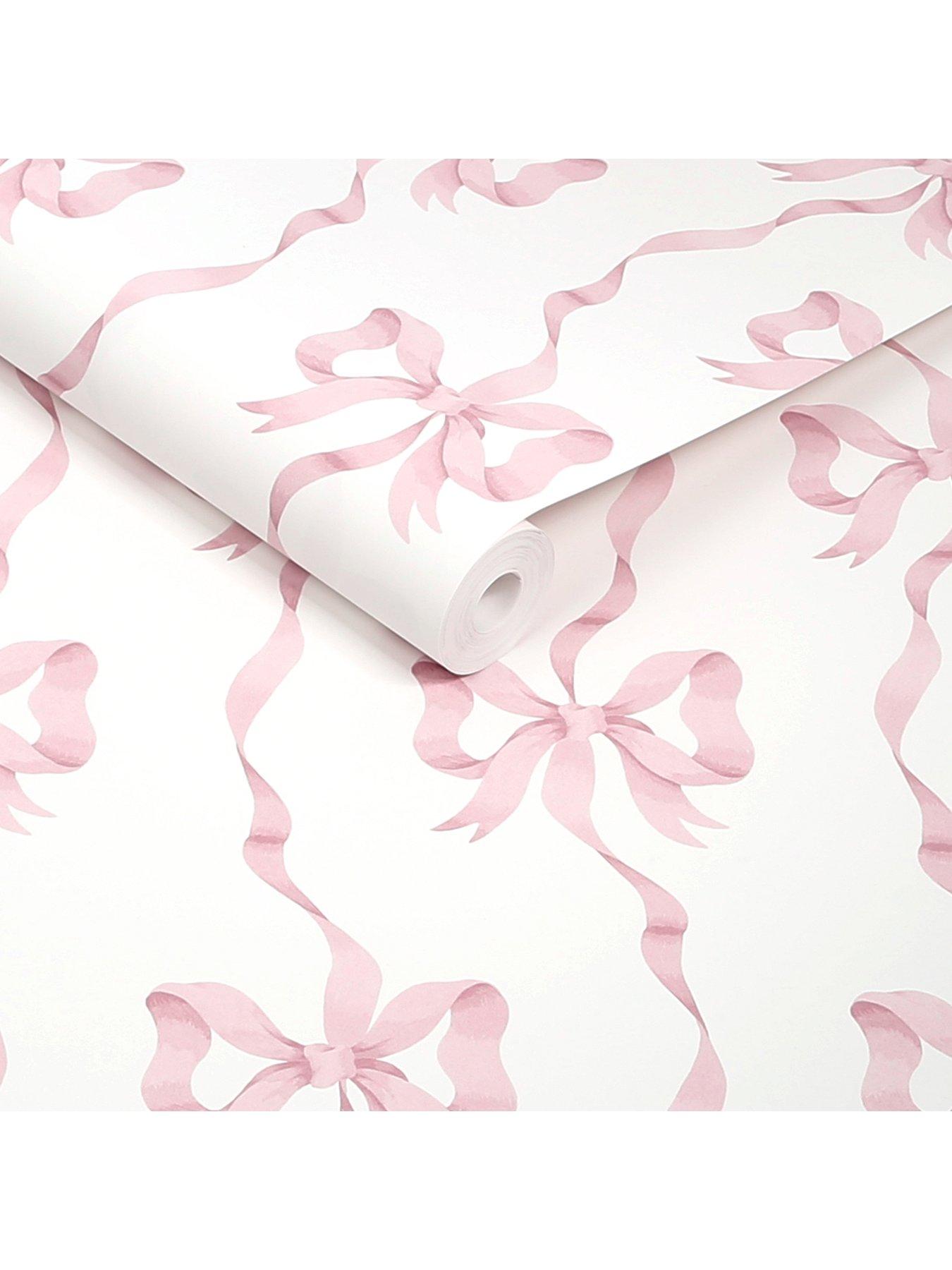  image of cath-kidston-ribbon-bow-pink-wallpaper