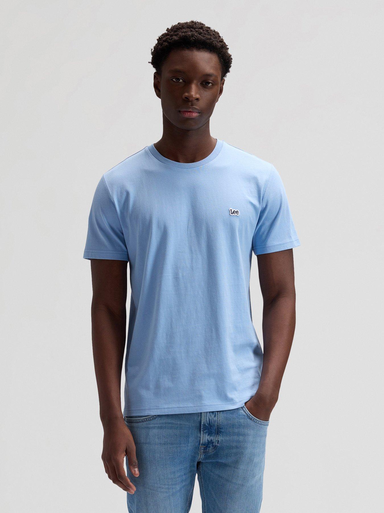 Image 1 of 6 of Lee Patch Logo T-Shirt - Light Blue