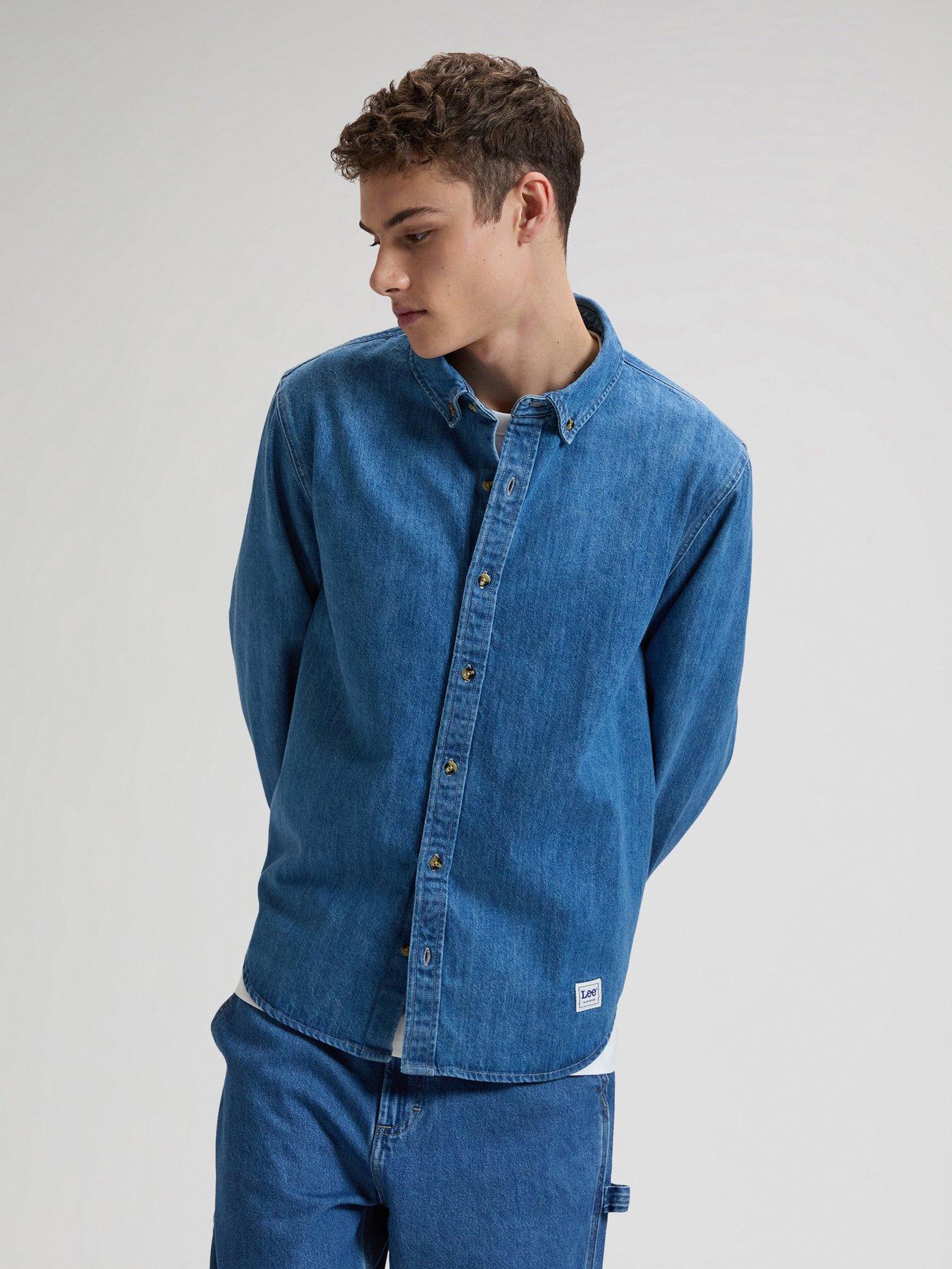 lee-buttton-down-relaxed-denim-shirt-blue