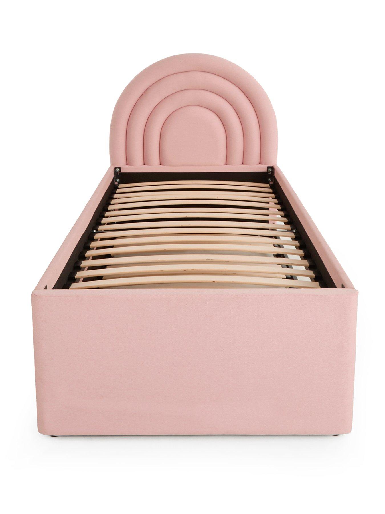 Image 2 of 7 of The Very Collection Rainbow Single Bed Frame with Trundle&nbsp;and&nbsp;Mattress Options (Buy &amp; SAVE!) - Pink