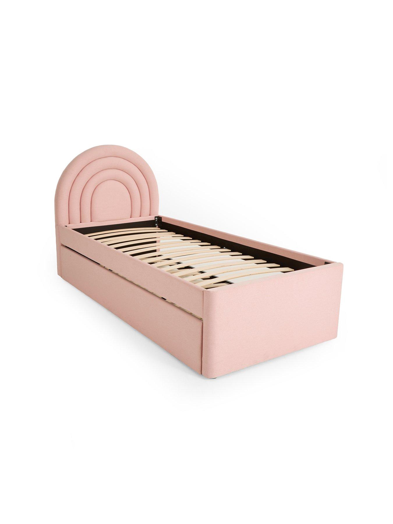 Image 5 of 7 of The Very Collection Rainbow Single Bed Frame with Trundle&nbsp;and&nbsp;Mattress Options (Buy &amp; SAVE!) - Pink