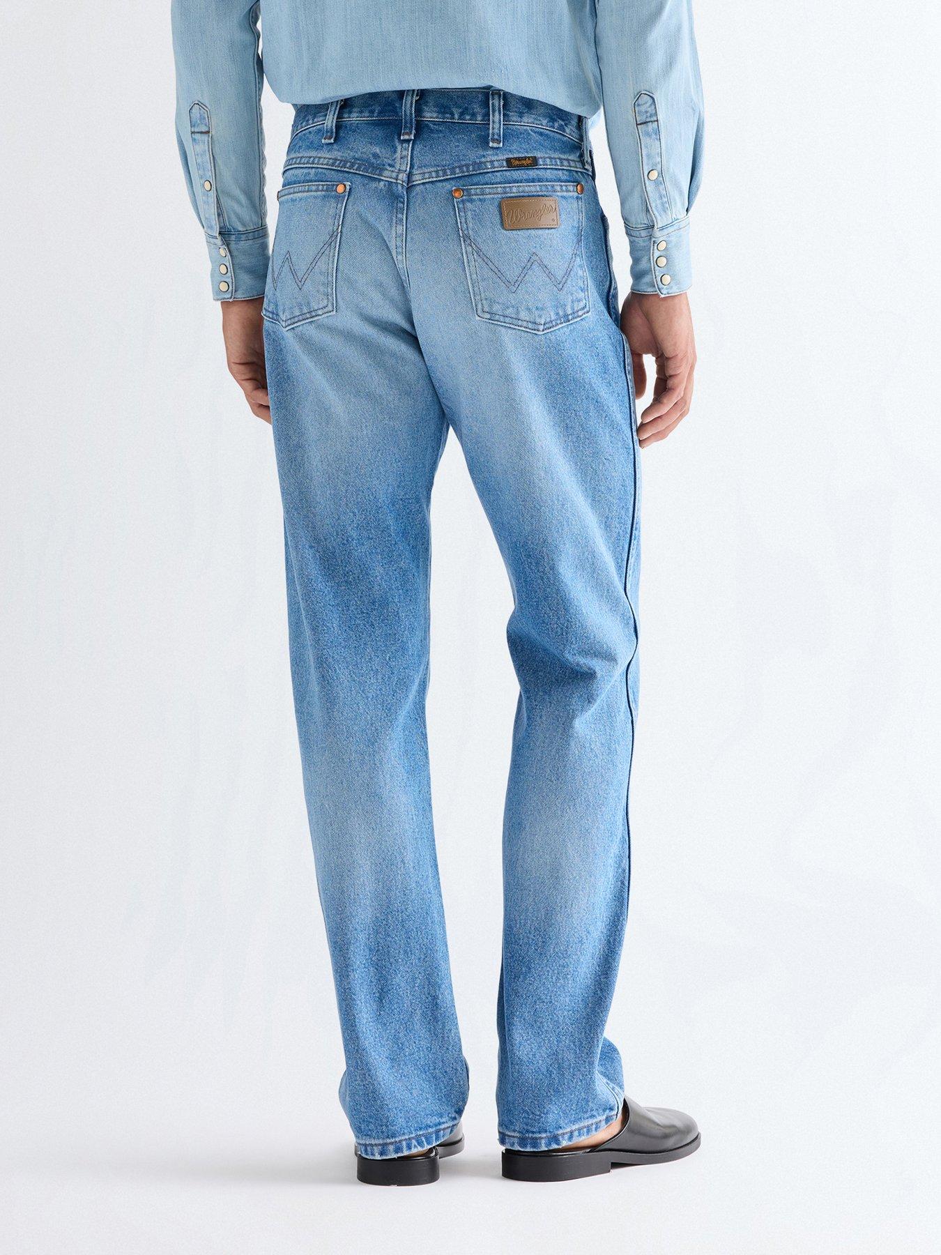  image of wrangler-13mwz-regular-straight-jeans-light-blue
