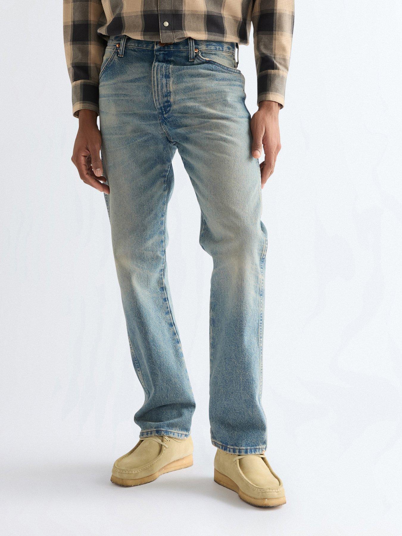  image of wrangler-13mwz-regular-straight-jeans-blue