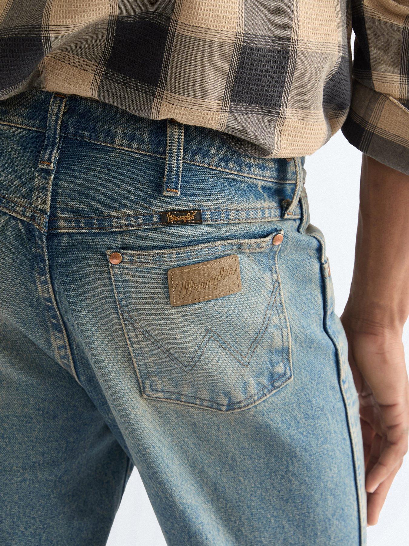  image of wrangler-13mwz-regular-straight-jeans-blue