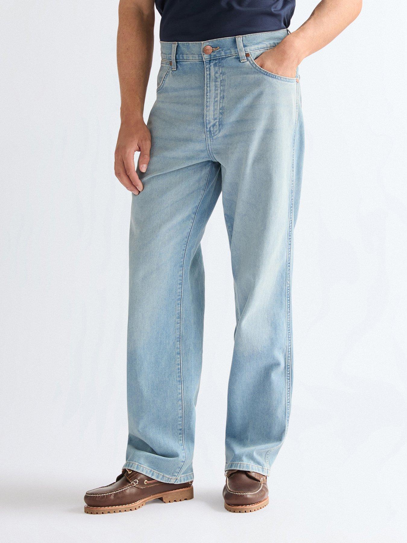Image 1 of 6 of Wrangler Loose Straight Fit Jeans - Light Blue