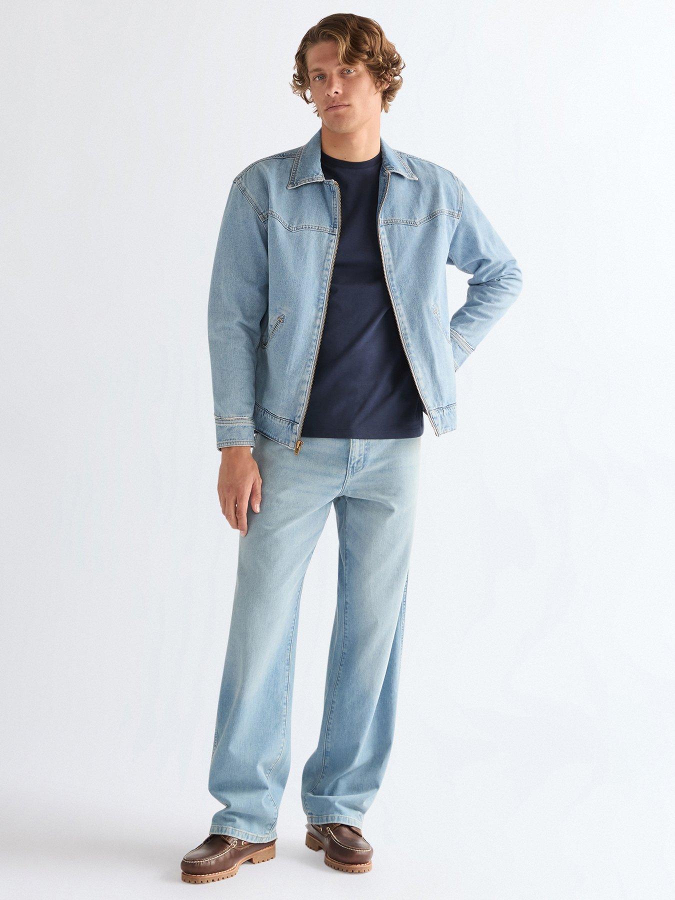 Image 3 of 6 of Wrangler Loose Straight Fit Jeans - Light Blue