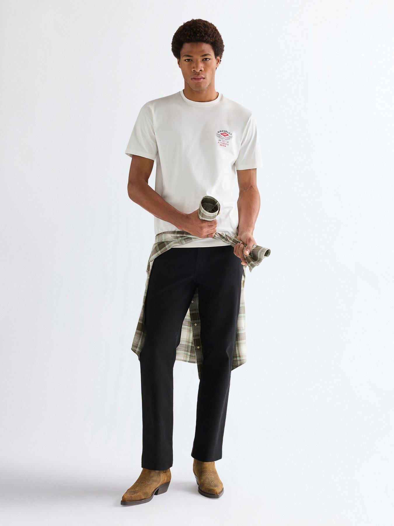 Image 4 of 6 of Wrangler Small Americana Logo T-Shirt - Off White