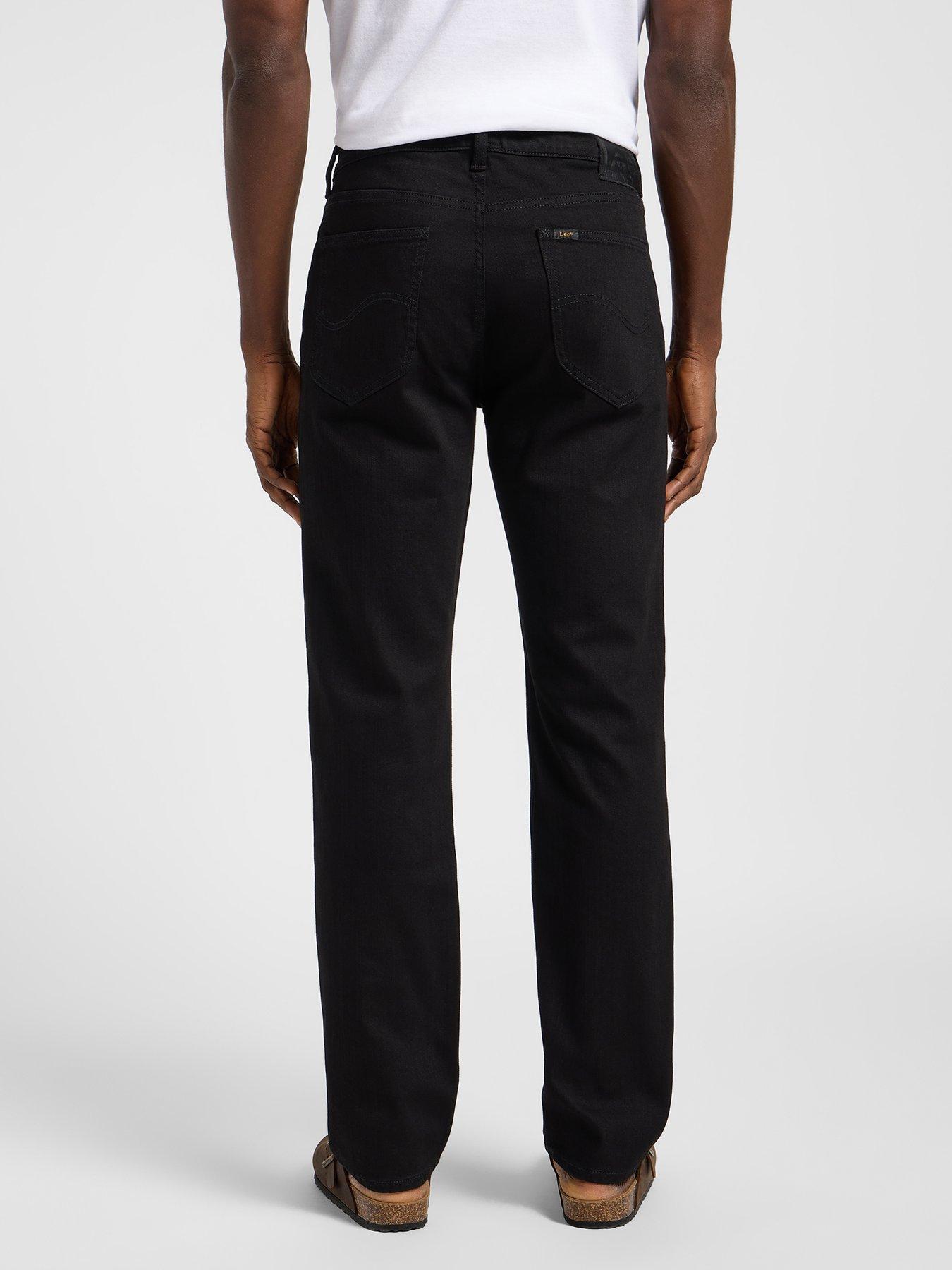  image of lee-west-regular-straight-fit-jeans-black