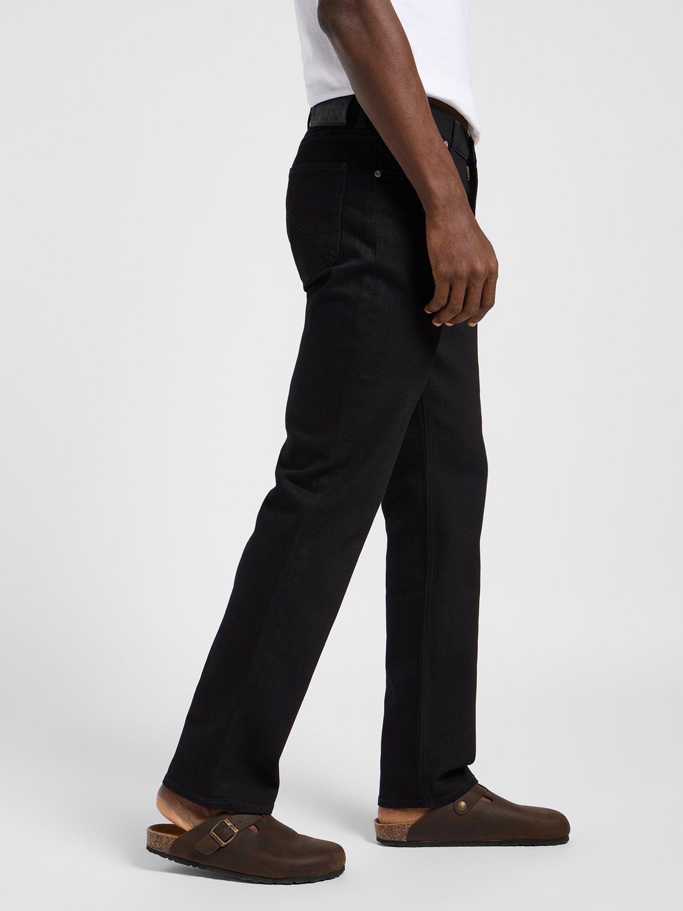  image of lee-west-regular-straight-fit-jeans-black