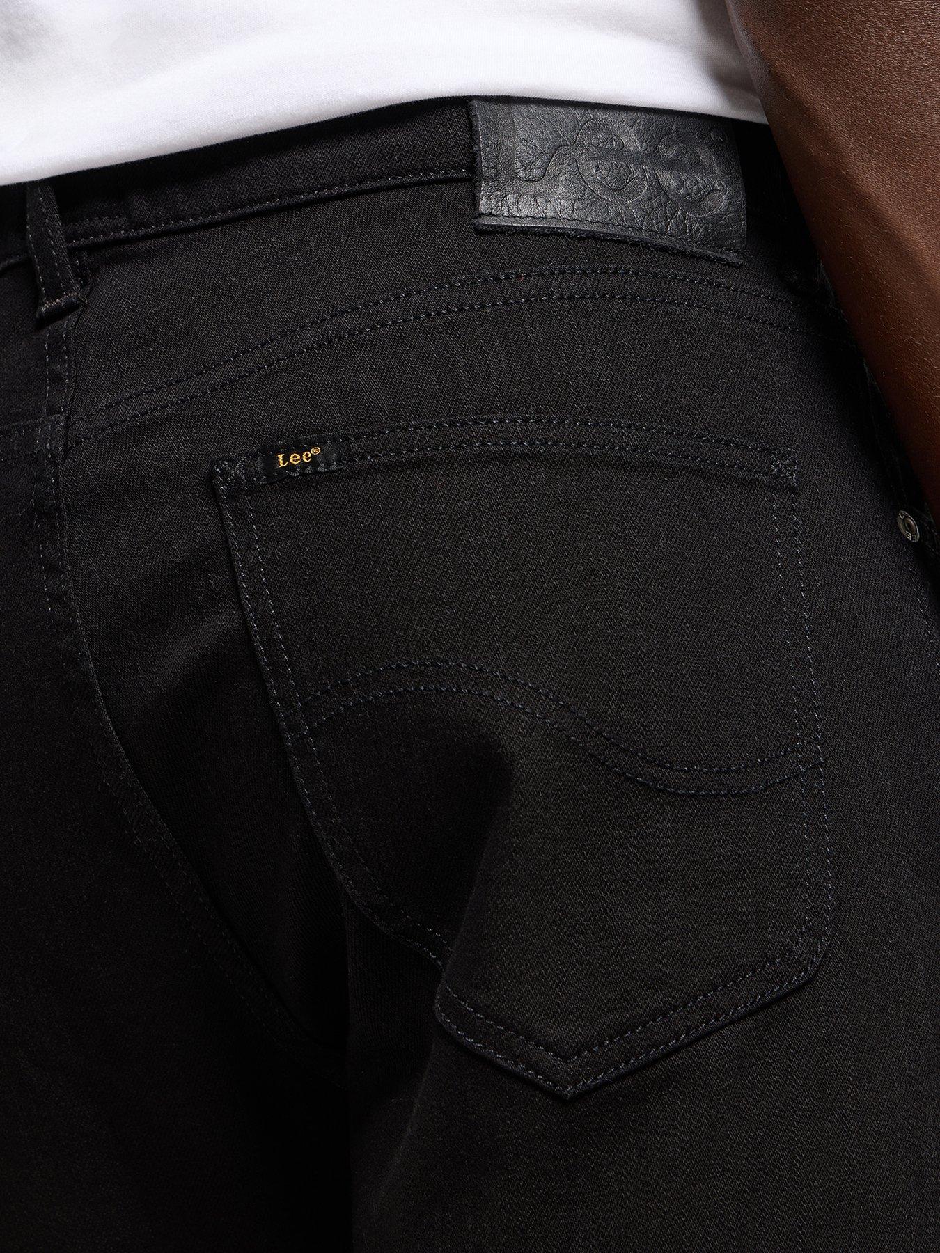  image of lee-west-regular-straight-fit-jeans-black