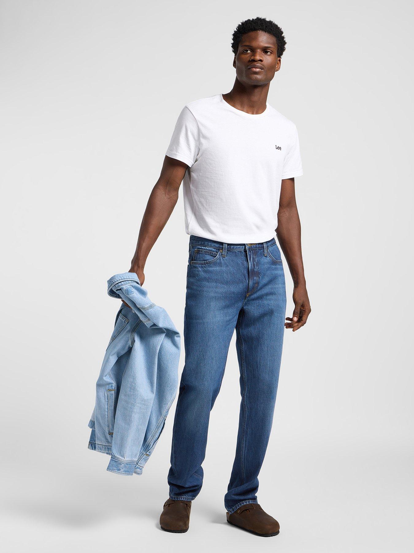  image of lee-west-regular-straight-fit-jeans-blue